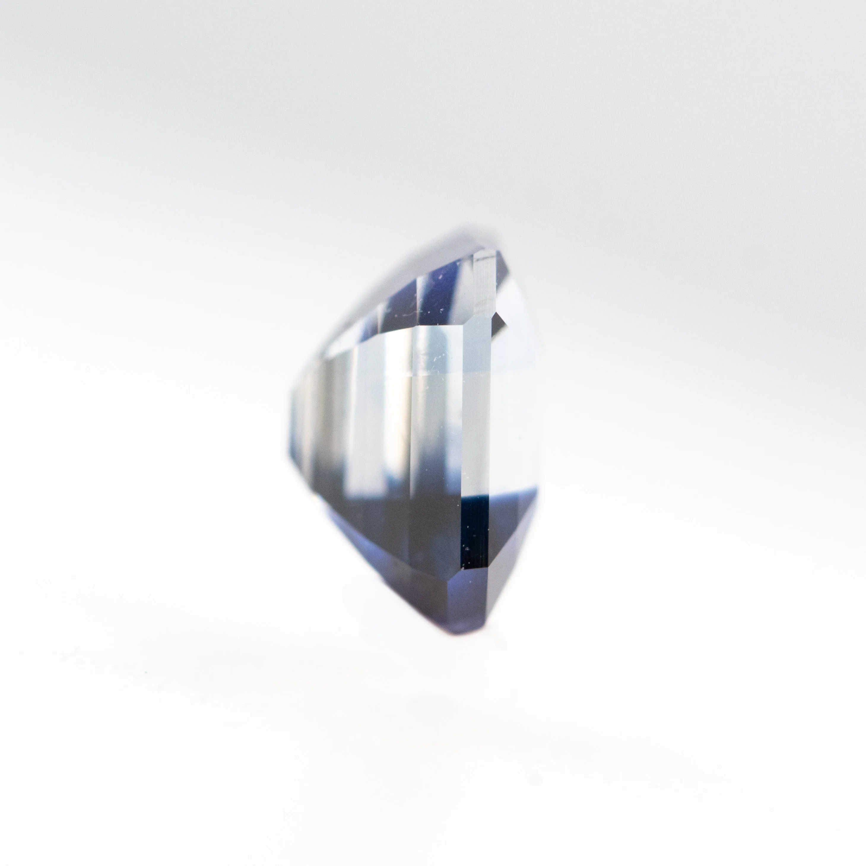 1.04 Carat Bicolor Clear Blue Emerald Cut Sapphire for Custom Work - Inventory Code CBES104 - Image 5