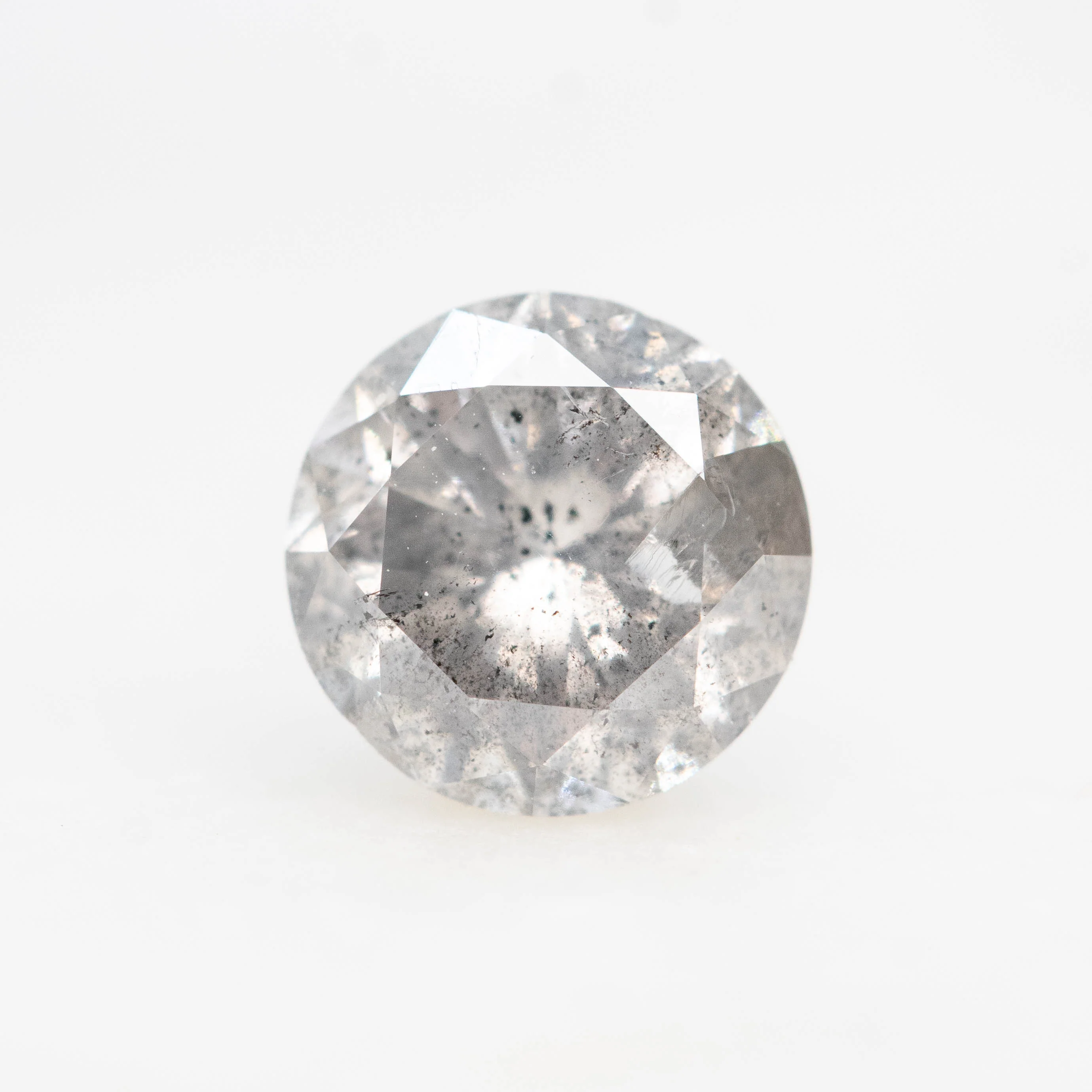 1.05 Carat Round Gray Salt and Pepper Diamond for Custom Work - Inventory Code SGR105B