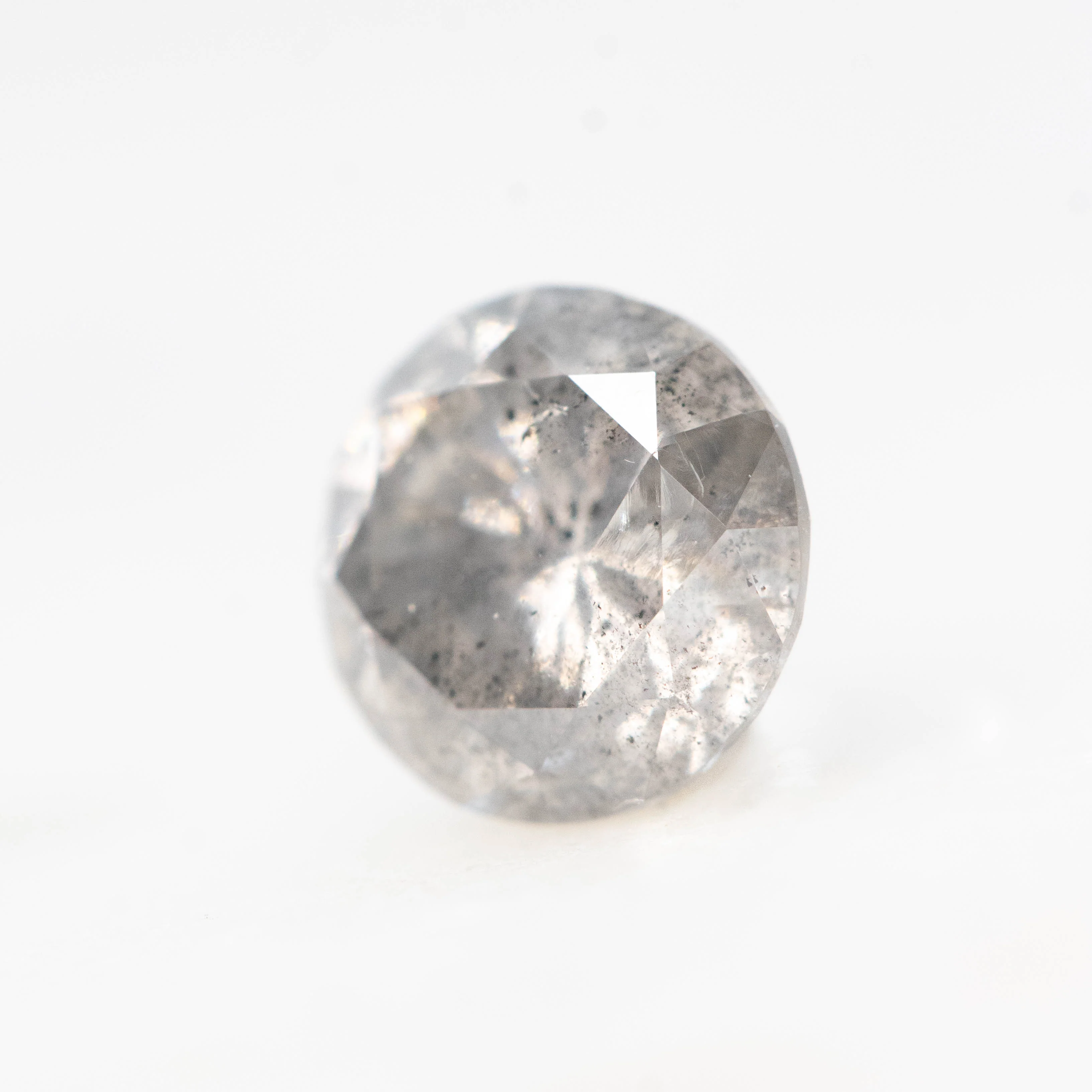 1.05 Carat Round Gray Salt and Pepper Diamond for Custom Work - Inventory Code SGR105B - Image 3