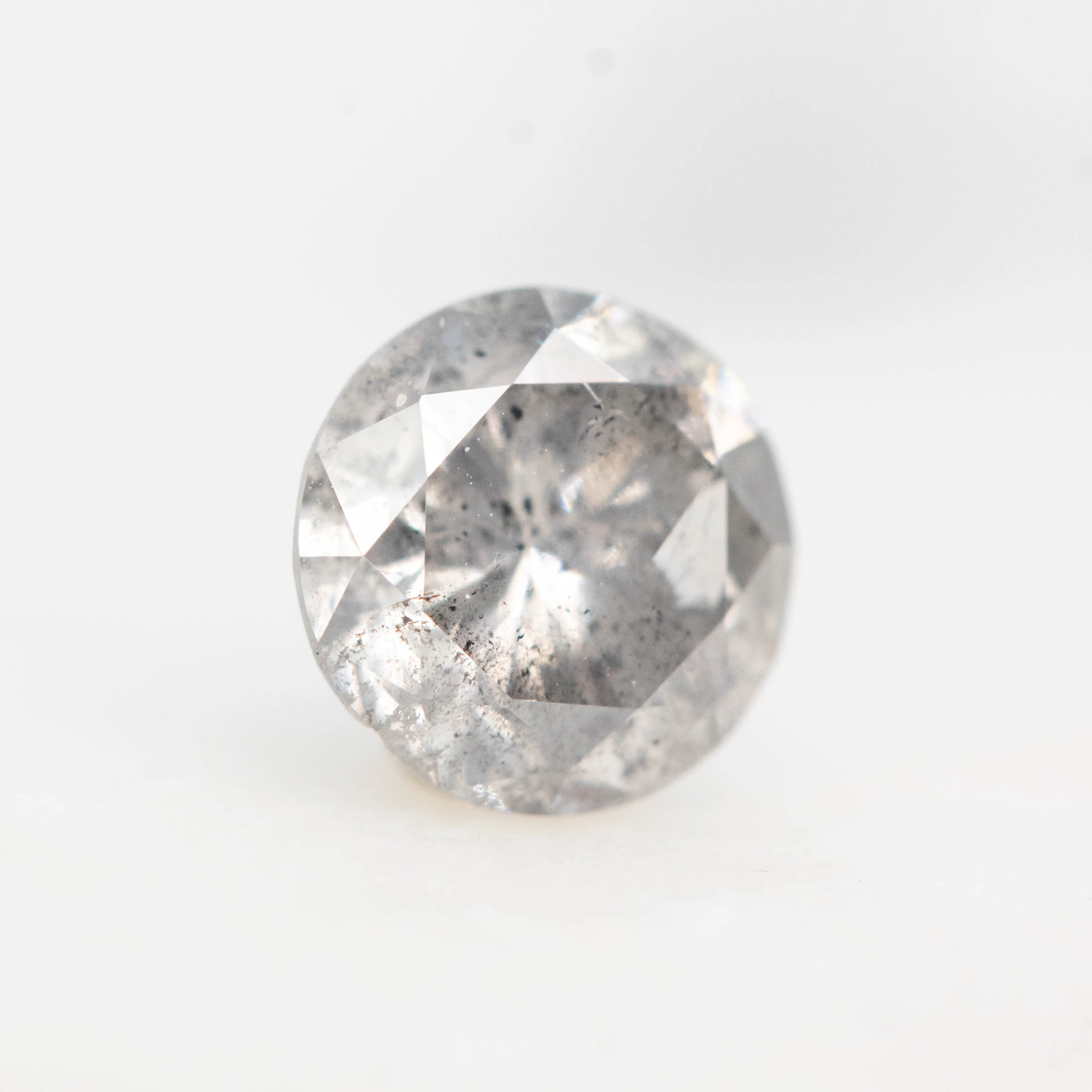 1.05 Carat Round Gray Salt and Pepper Diamond for Custom Work - Inventory Code SGR105B - Image 4