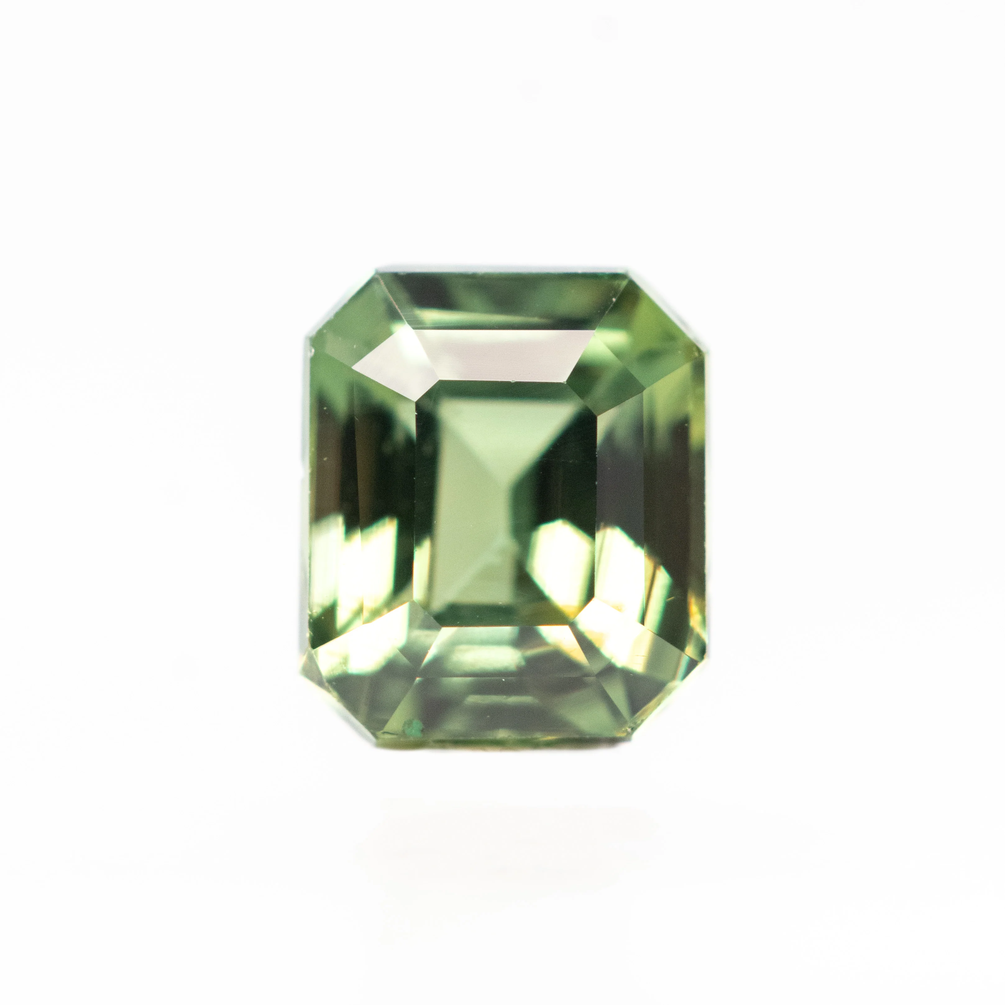 1.05 Carat Green Emerald Cut Sapphire for Custom Work - Inventory Code GECS105