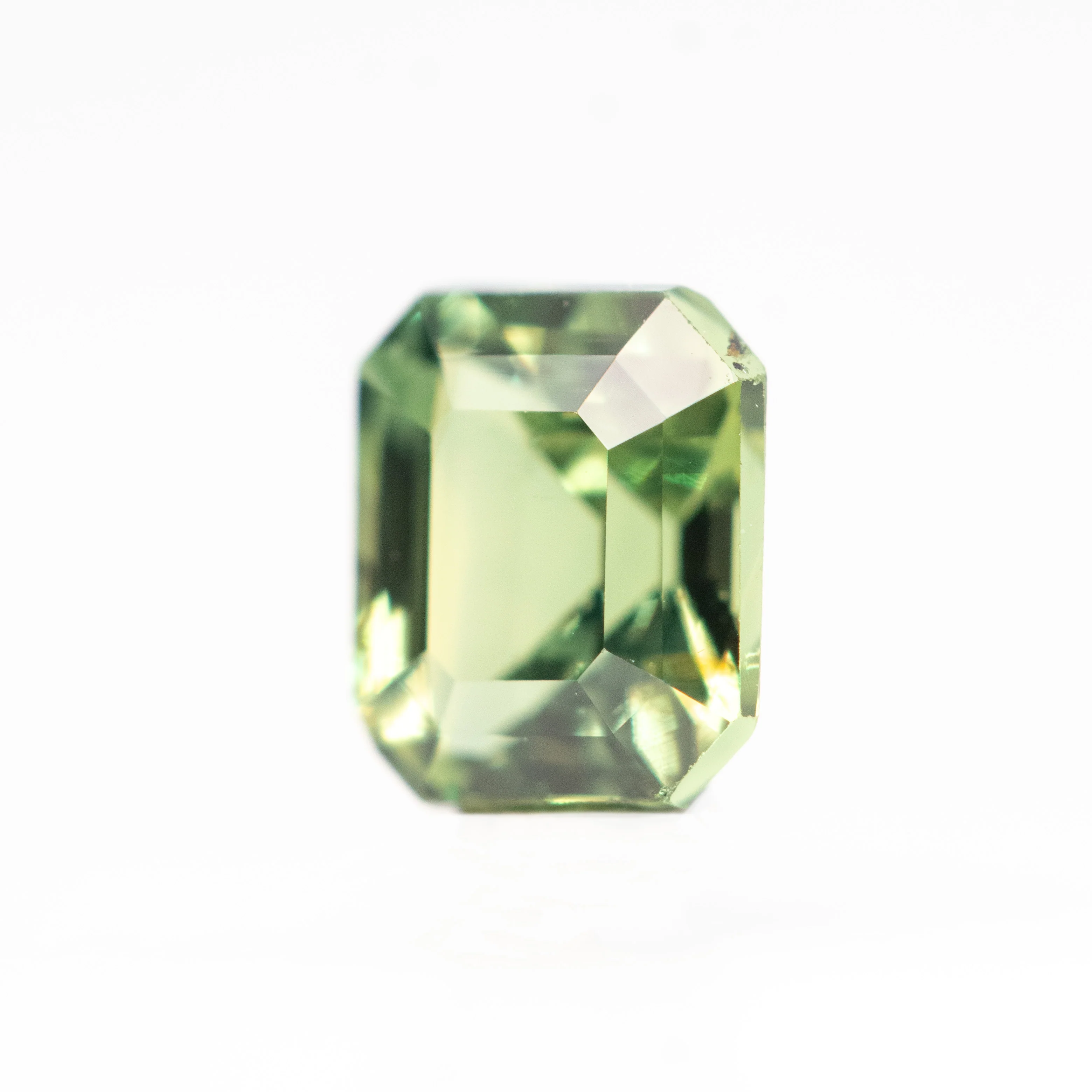 1.05 Carat Green Emerald Cut Sapphire for Custom Work - Inventory Code GECS105 - Image 3