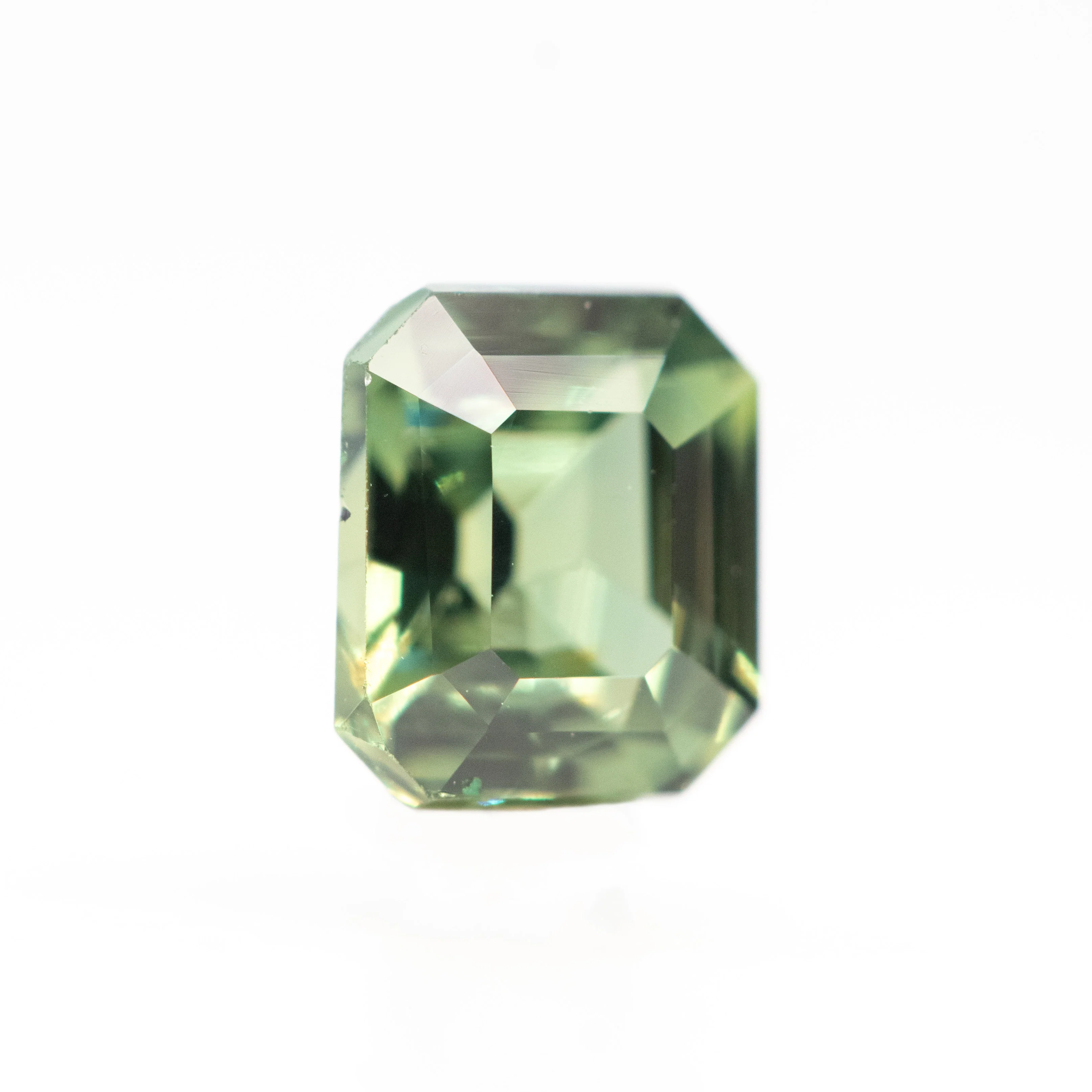 1.05 Carat Green Emerald Cut Sapphire for Custom Work - Inventory Code GECS105 - Image 4