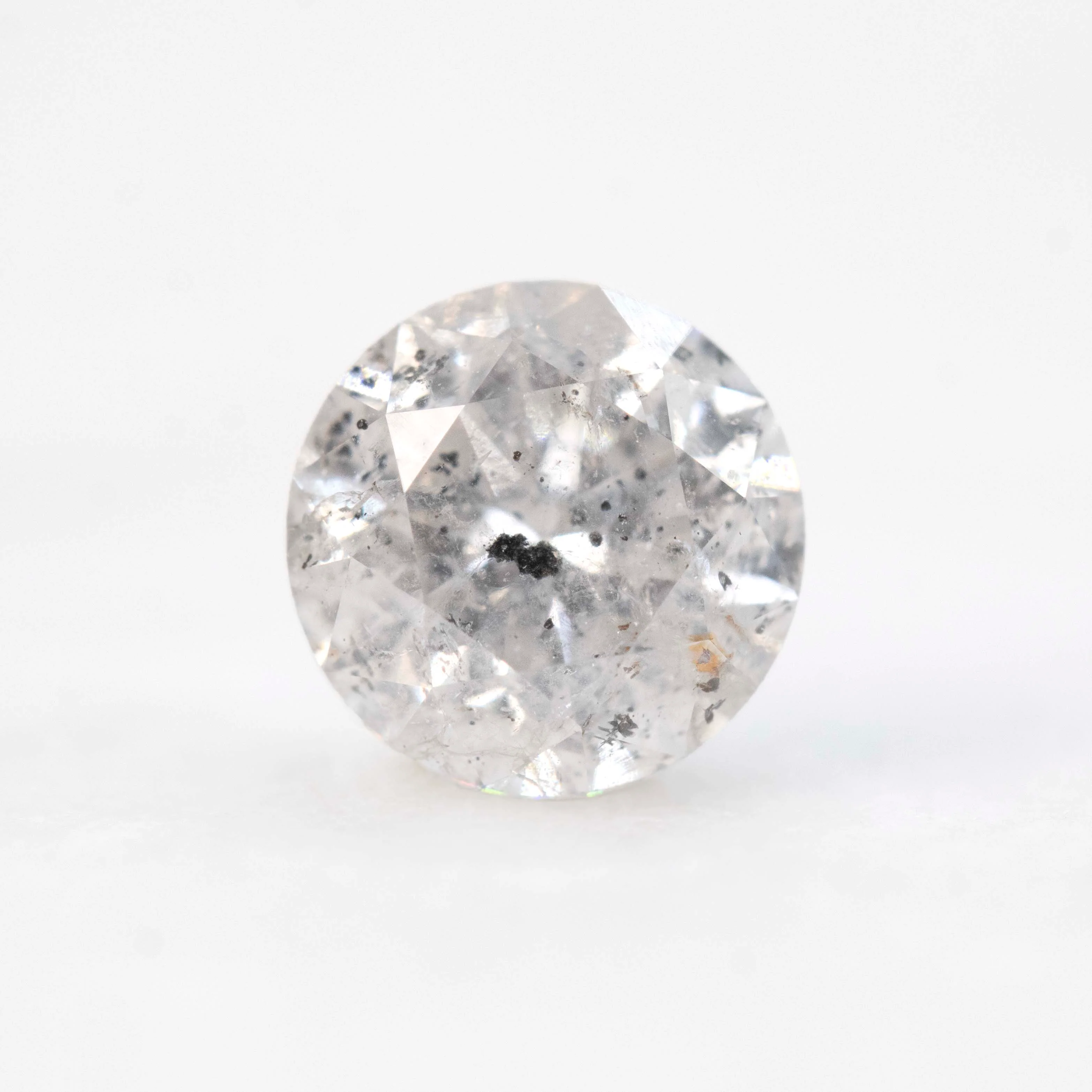 1.05 Carat Round Gray Salt and Pepper Diamond for Custom Work - Inventory Code SGR105C