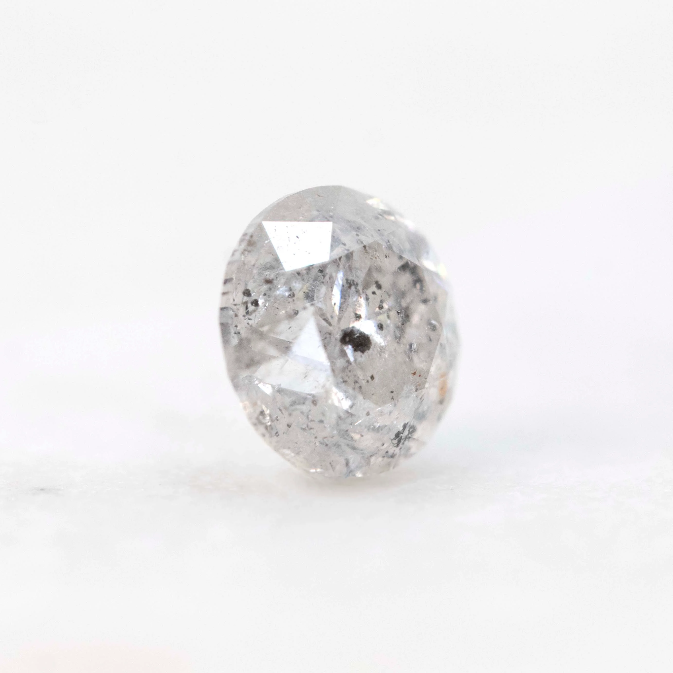 1.05 Carat Round Gray Salt and Pepper Diamond for Custom Work - Inventory Code SGR105C - Image 3