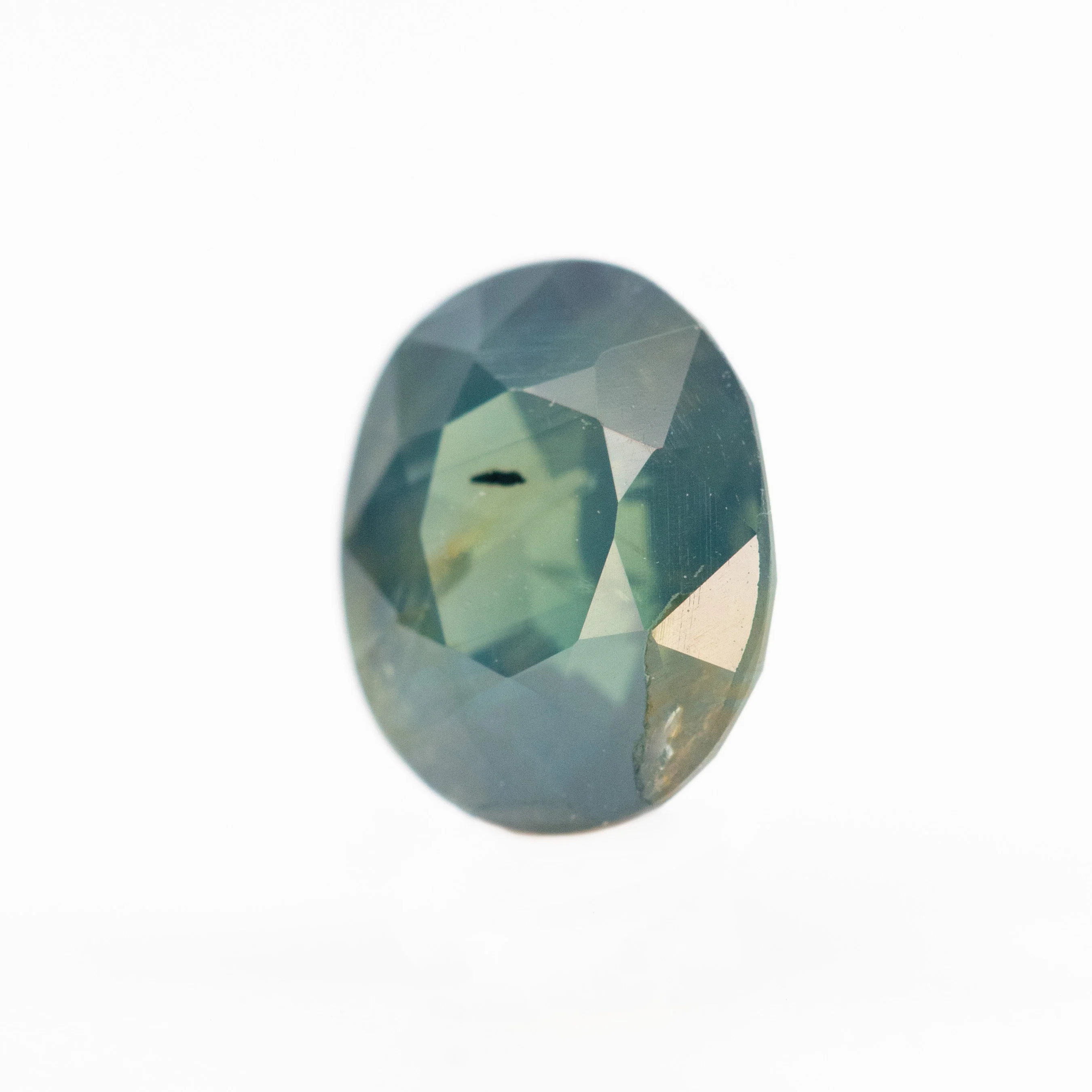 1.05 Carat Warm Teal Oval Sapphire for Custom Work - Inventory Code WTOS105 - Image 3