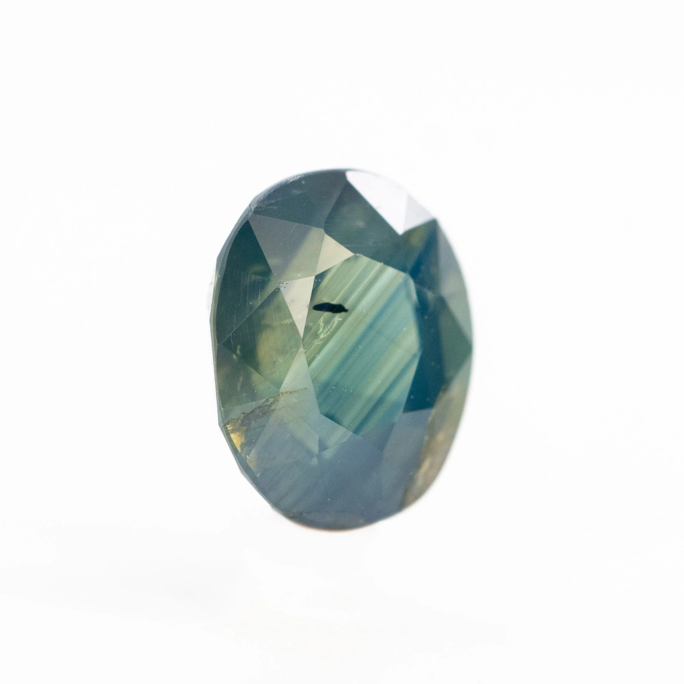1.05 Carat Warm Teal Oval Sapphire for Custom Work - Inventory Code WTOS105 - Image 4