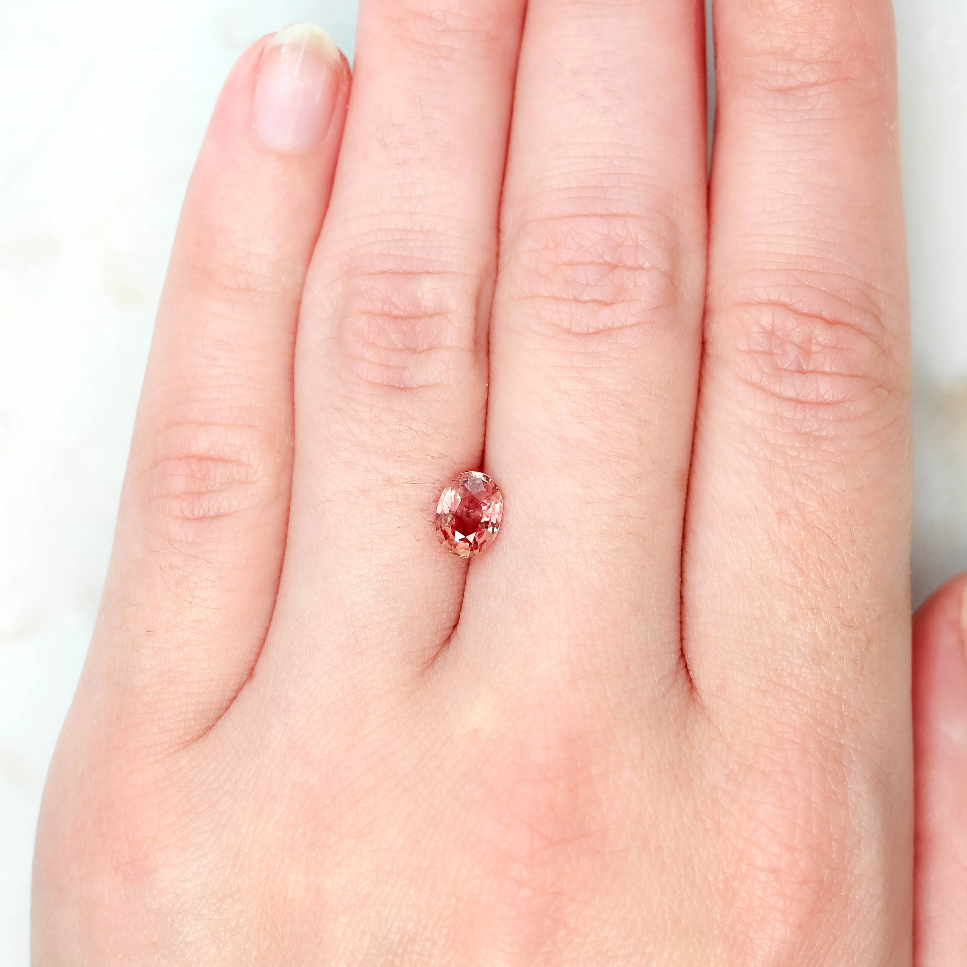 1.06 Carat Orange Oval Sapphire for Custom Work - Inventory Code OOS106 - Image 2