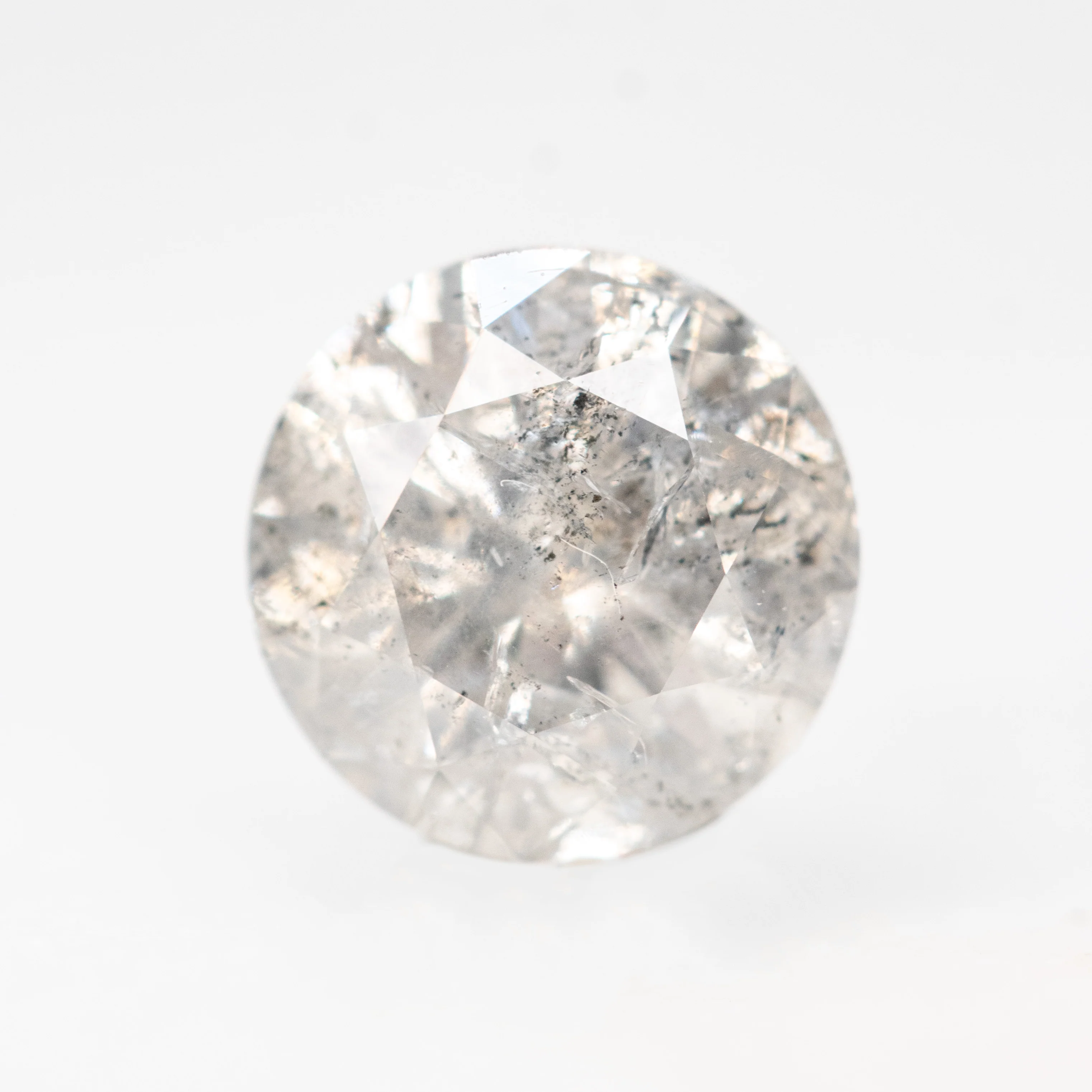 1.07 Carat Round Gray Salt and Pepper Diamond for Custom Work - Inventory Code SCR107