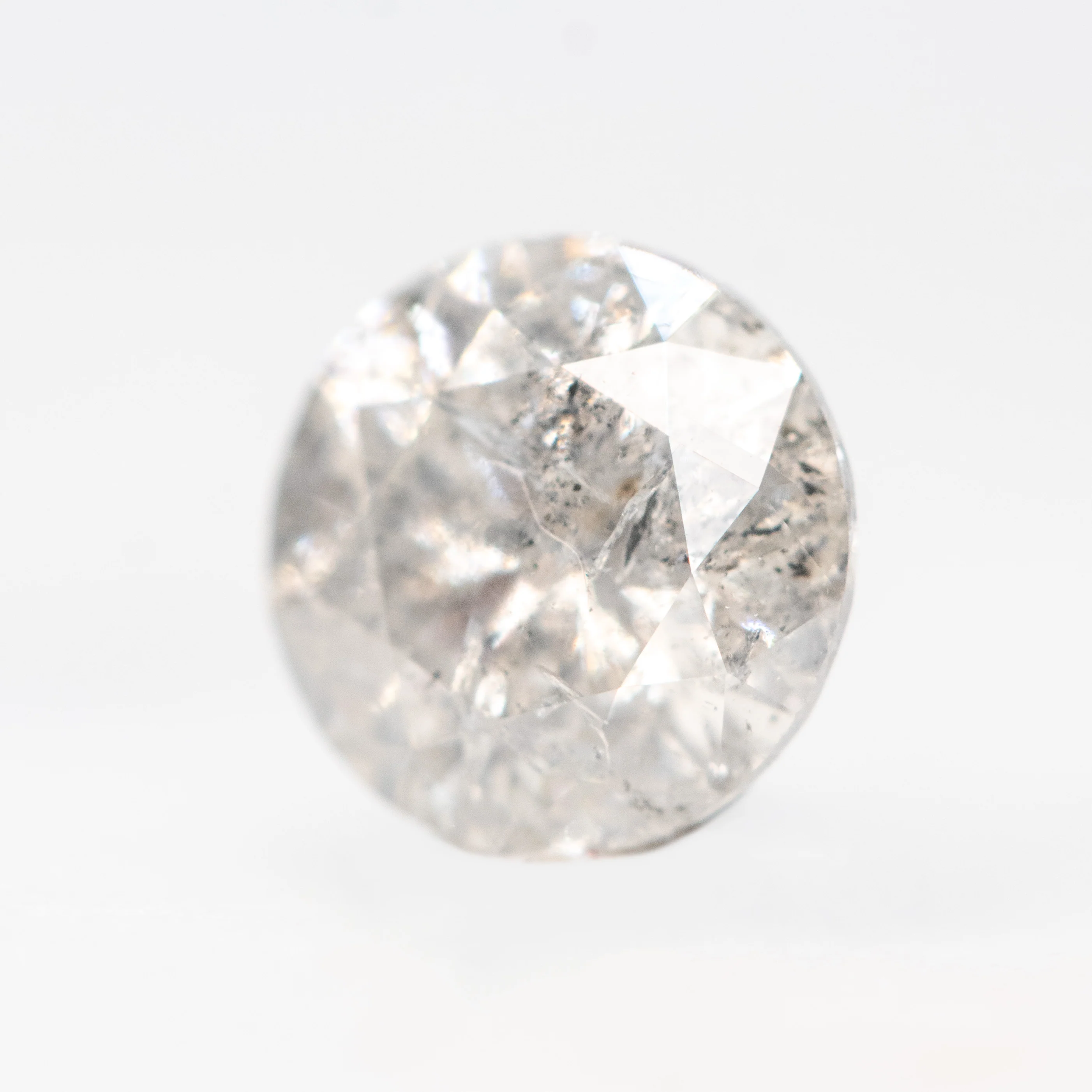 1.07 Carat Round Gray Salt and Pepper Diamond for Custom Work - Inventory Code SCR107 - Image 3