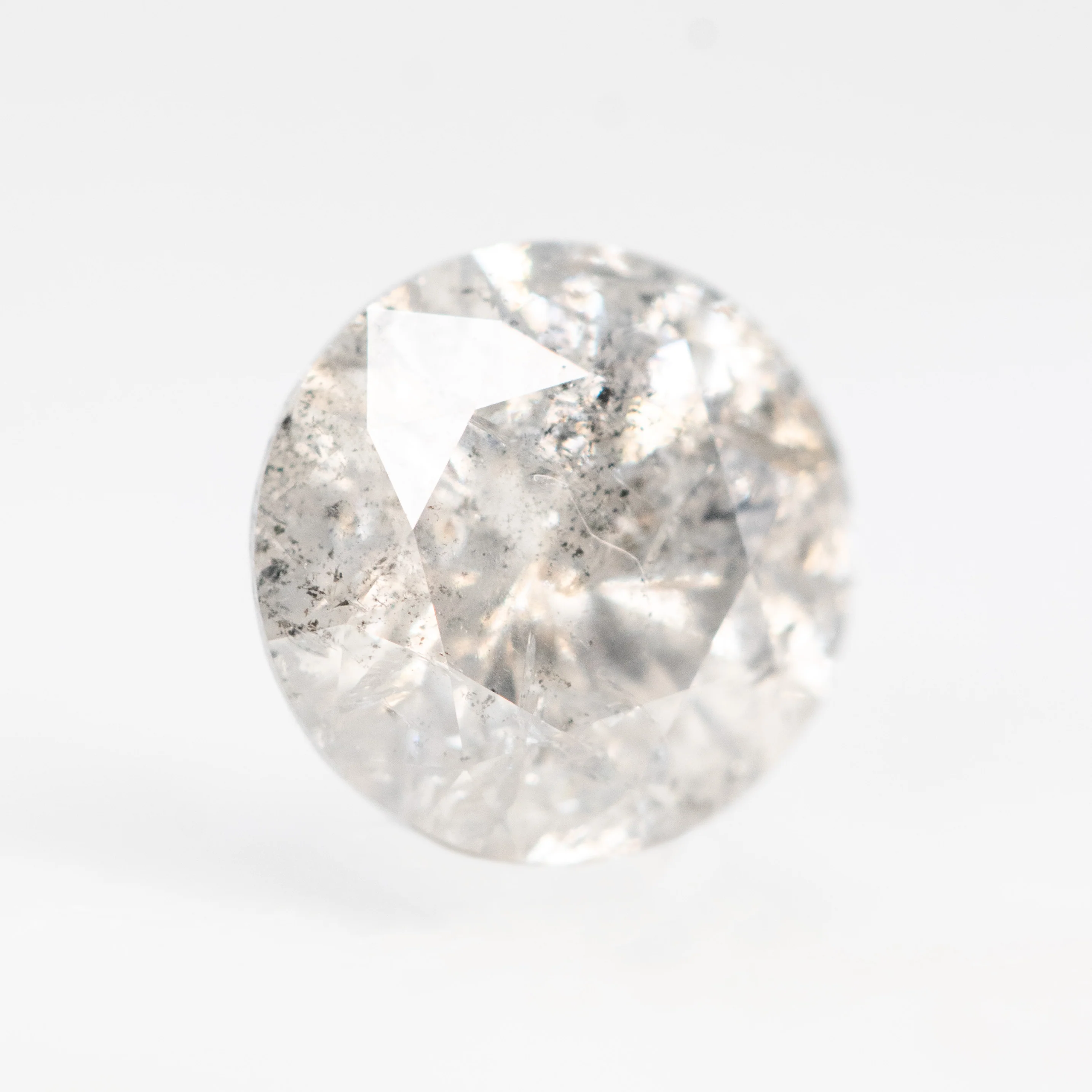 1.07 Carat Round Gray Salt and Pepper Diamond for Custom Work - Inventory Code SCR107 - Image 4