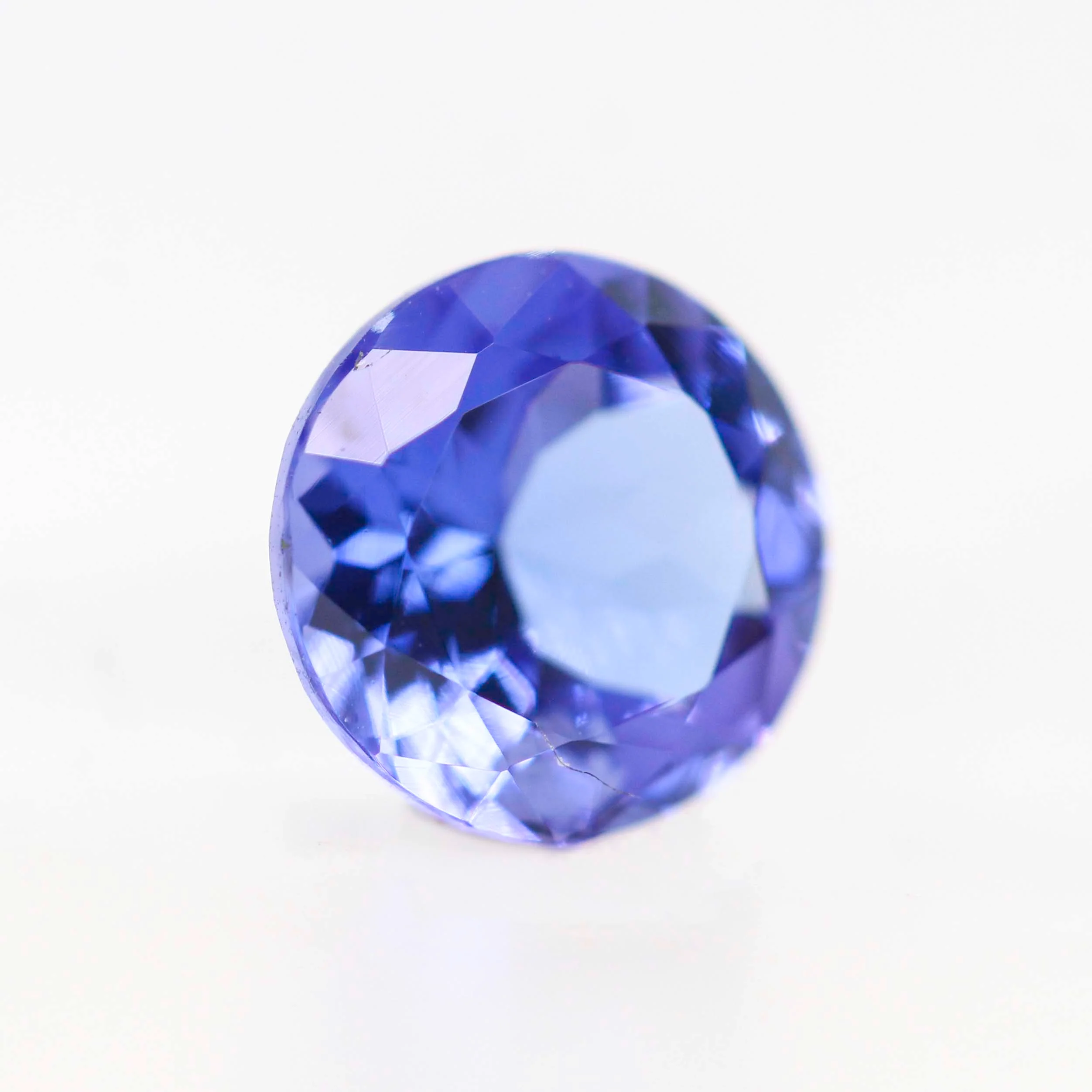 1.08 Carat Round Blue Tanzanite for Custom Work - Inventory Code BRT108 - Image 4
