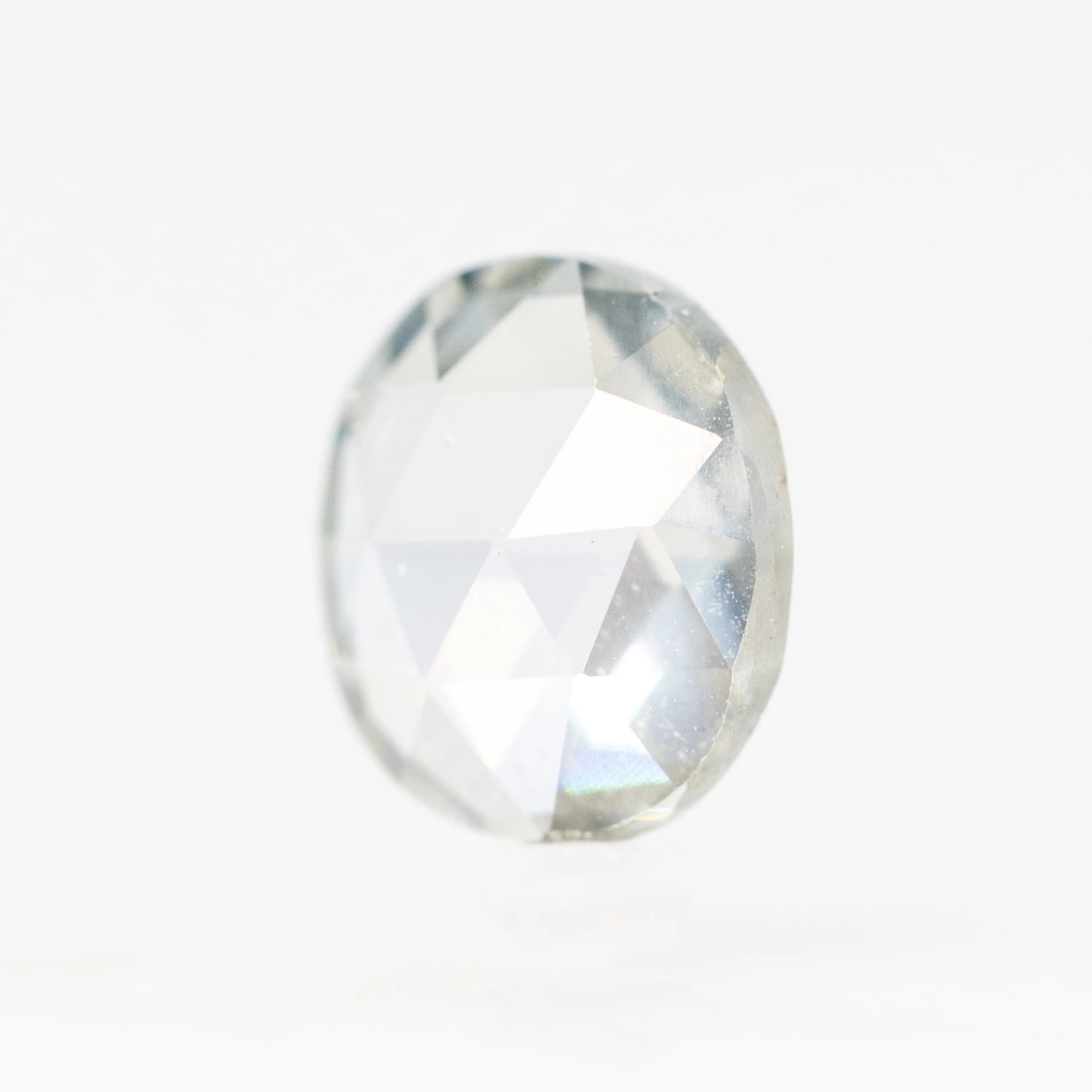1.08 Carat Clear Rose Cut Oval Diamond for Custom Work - Inventory Code CCO108 - Image 3