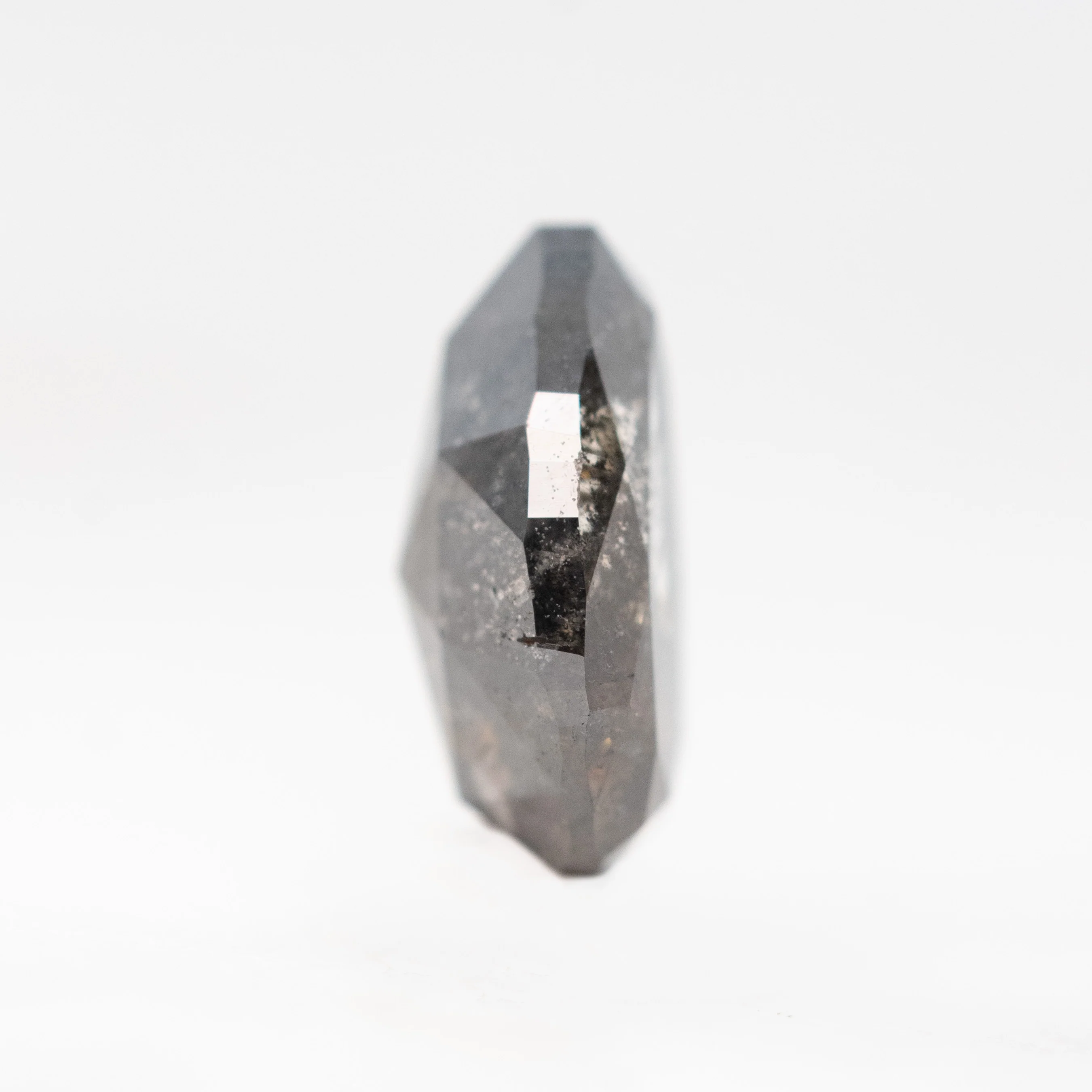1.08 Carat Dark and Clear Pear Salt and Pepper Diamond for Custom Work - Inventory Code PRB108 - Image 6