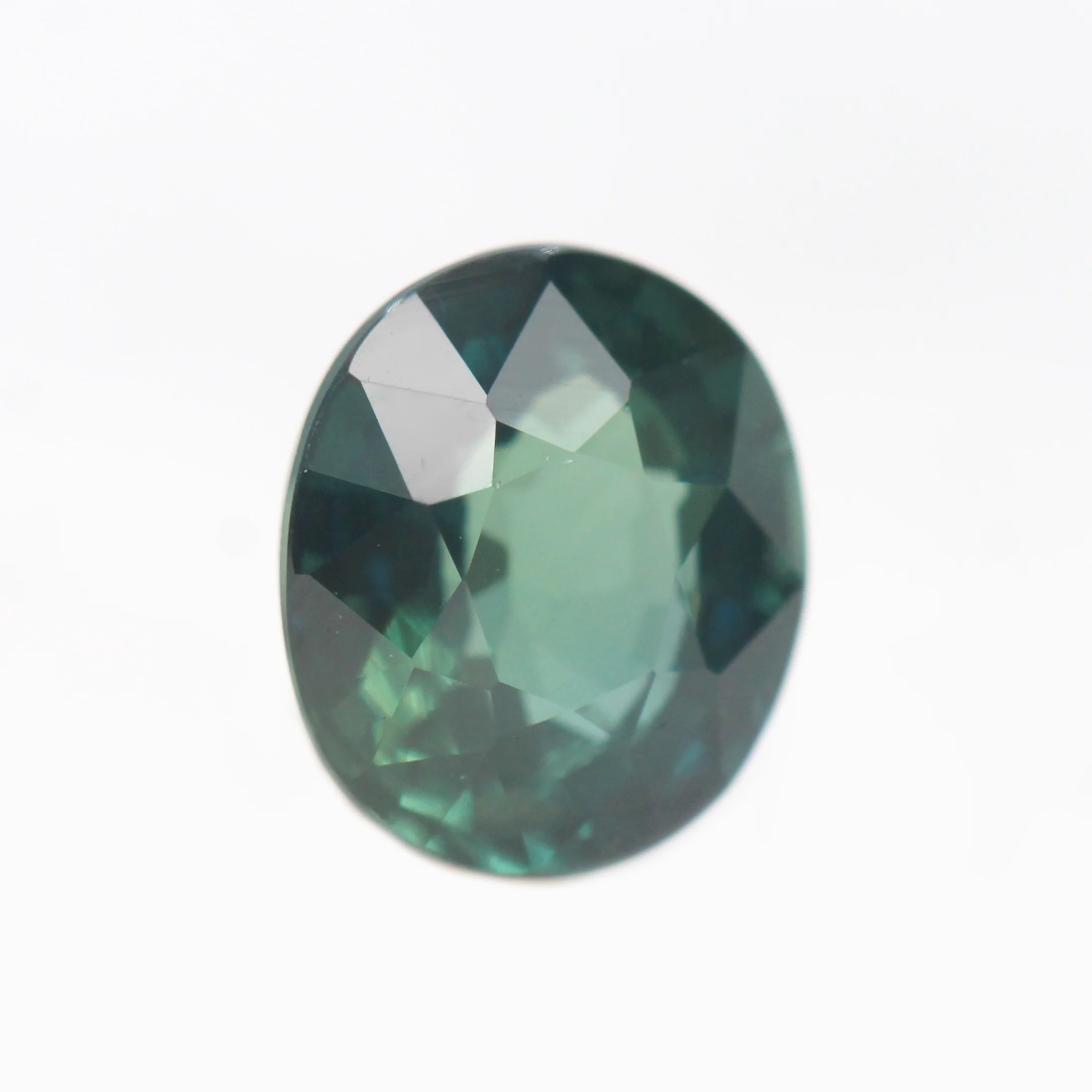1.08 Carat Teal Oval Madagascar Sapphire for Custom Work - Inventory Code TOS108 - Image 3