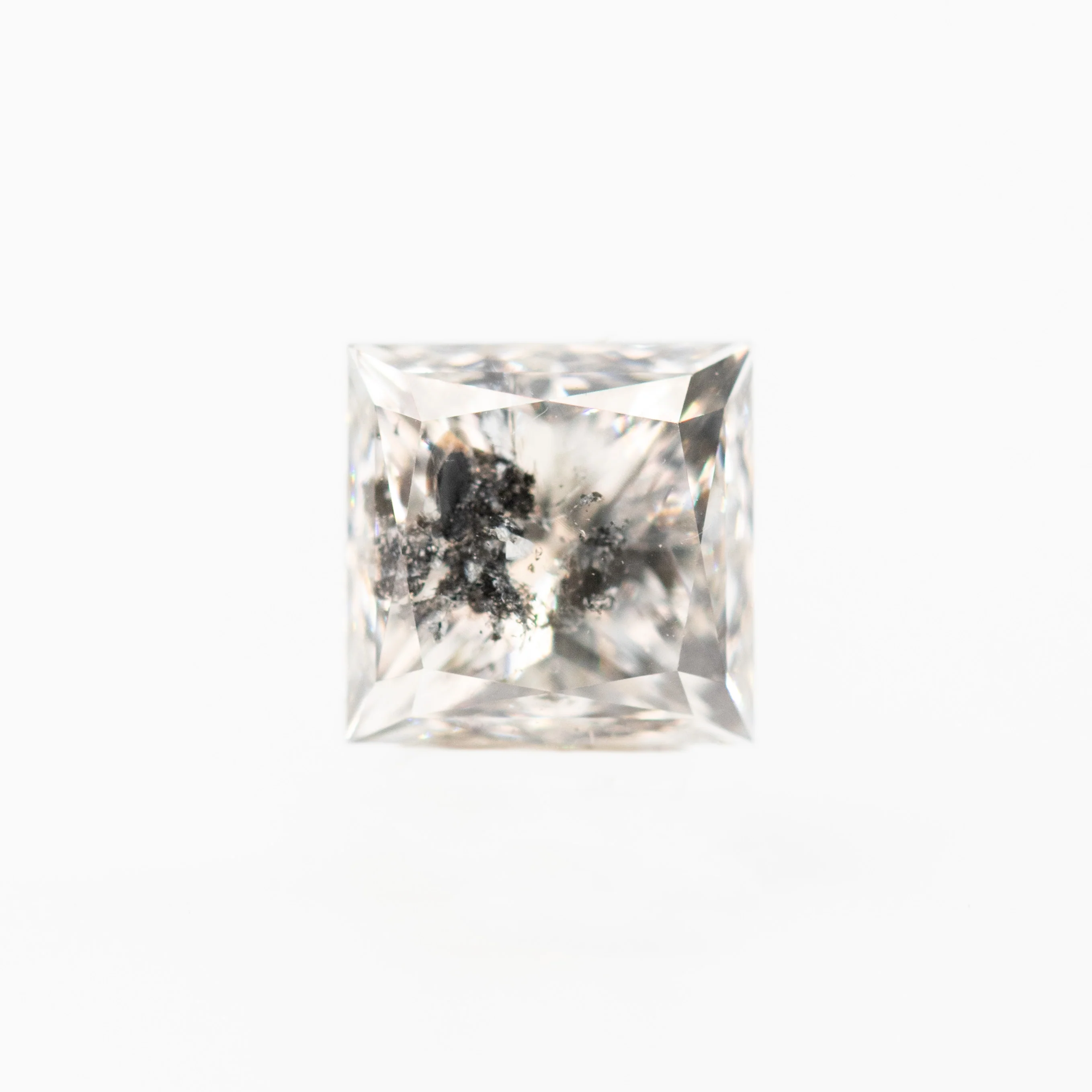 1.09 Carat Princess Cut Charcoal Salt and Pepper Diamond for Custom Work - Inventory Code DCP109