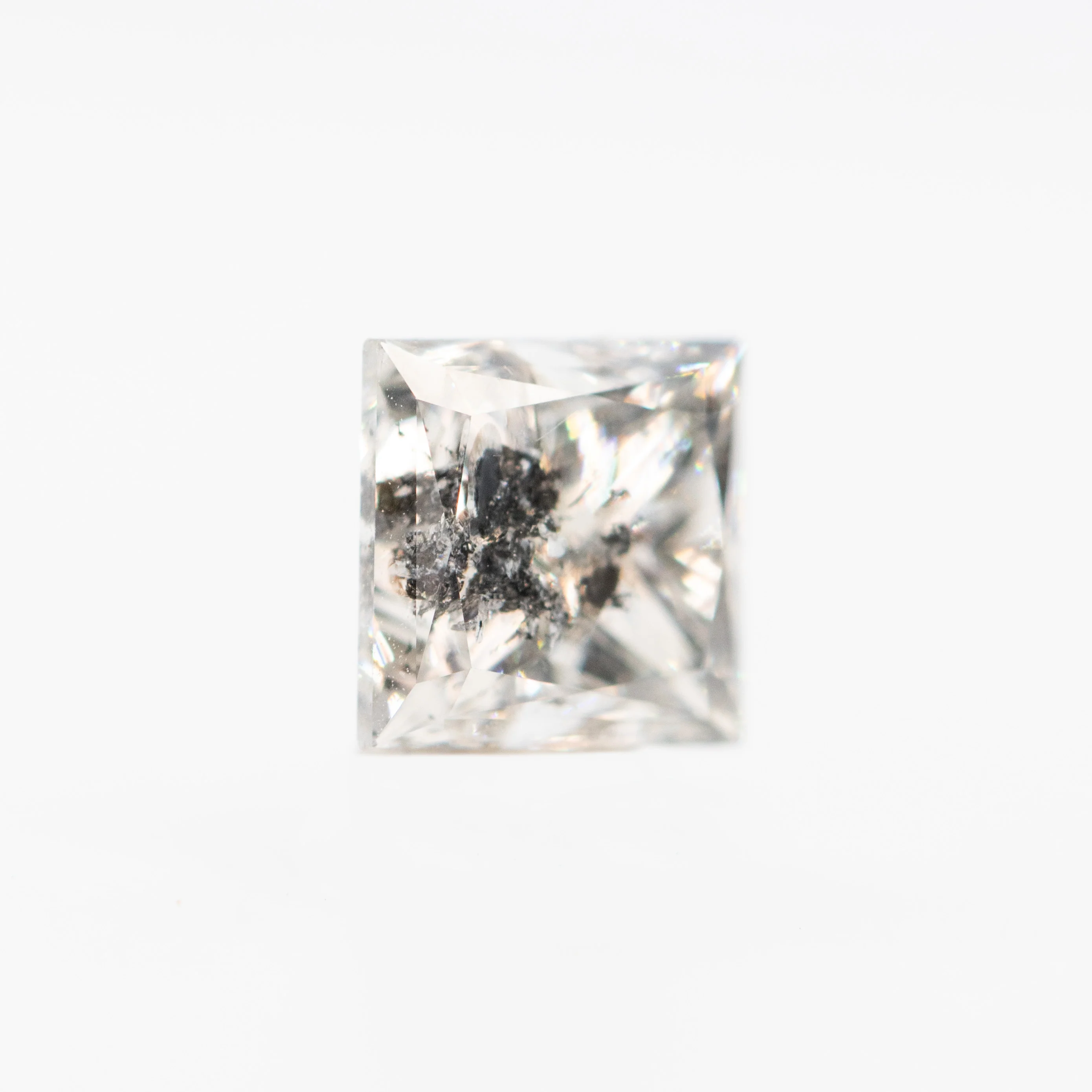 1.09 Carat Princess Cut Charcoal Salt and Pepper Diamond for Custom Work - Inventory Code DCP109 - Image 4