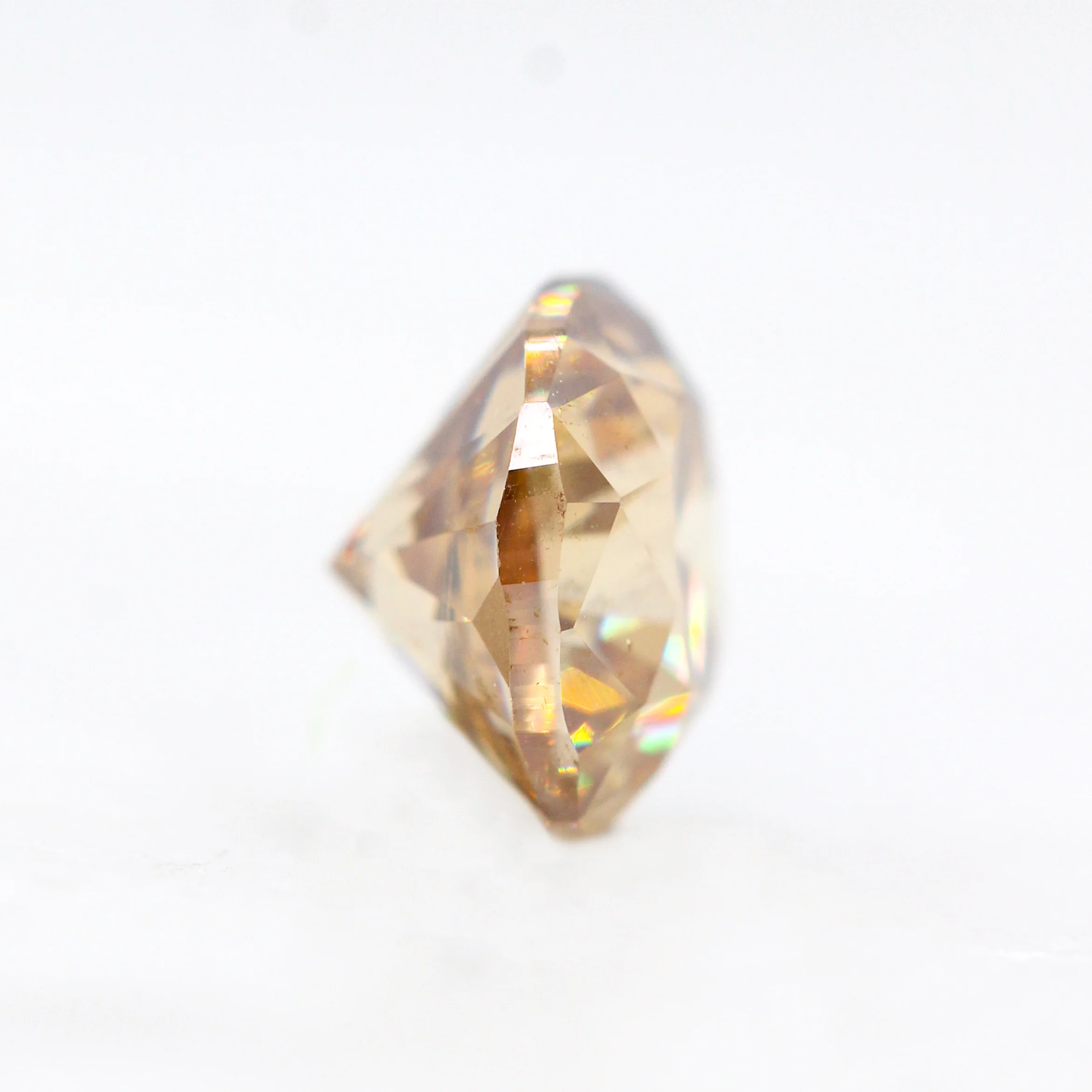 1.10 Carat Cushion Cut Golden Moissanite for Custom Work - Inventory Code GCM110 - Image 5