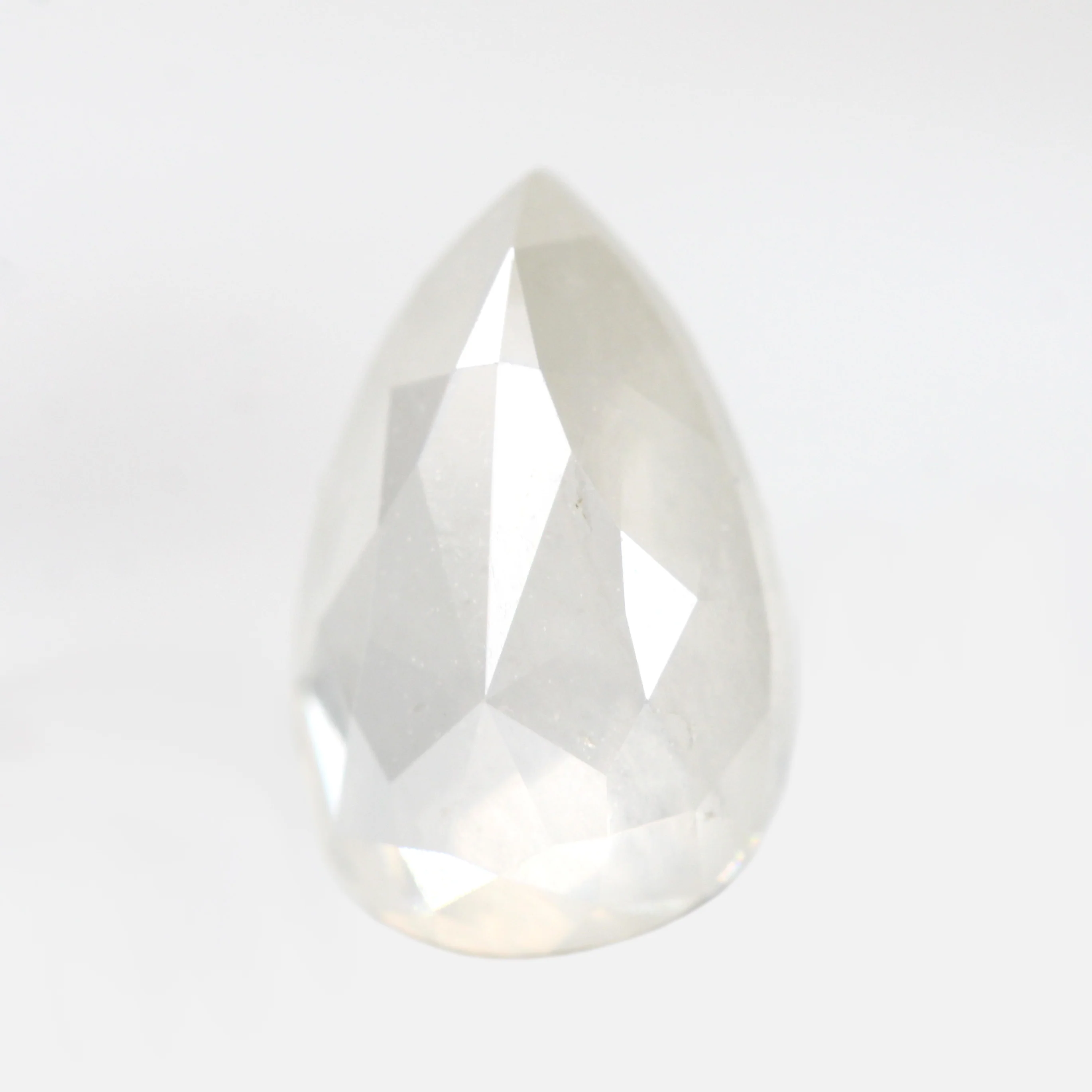 1.10 Carat Misty White Pear Salt and Pepper Diamond for Custom Work - Inventory Code MWP110 - Image 3