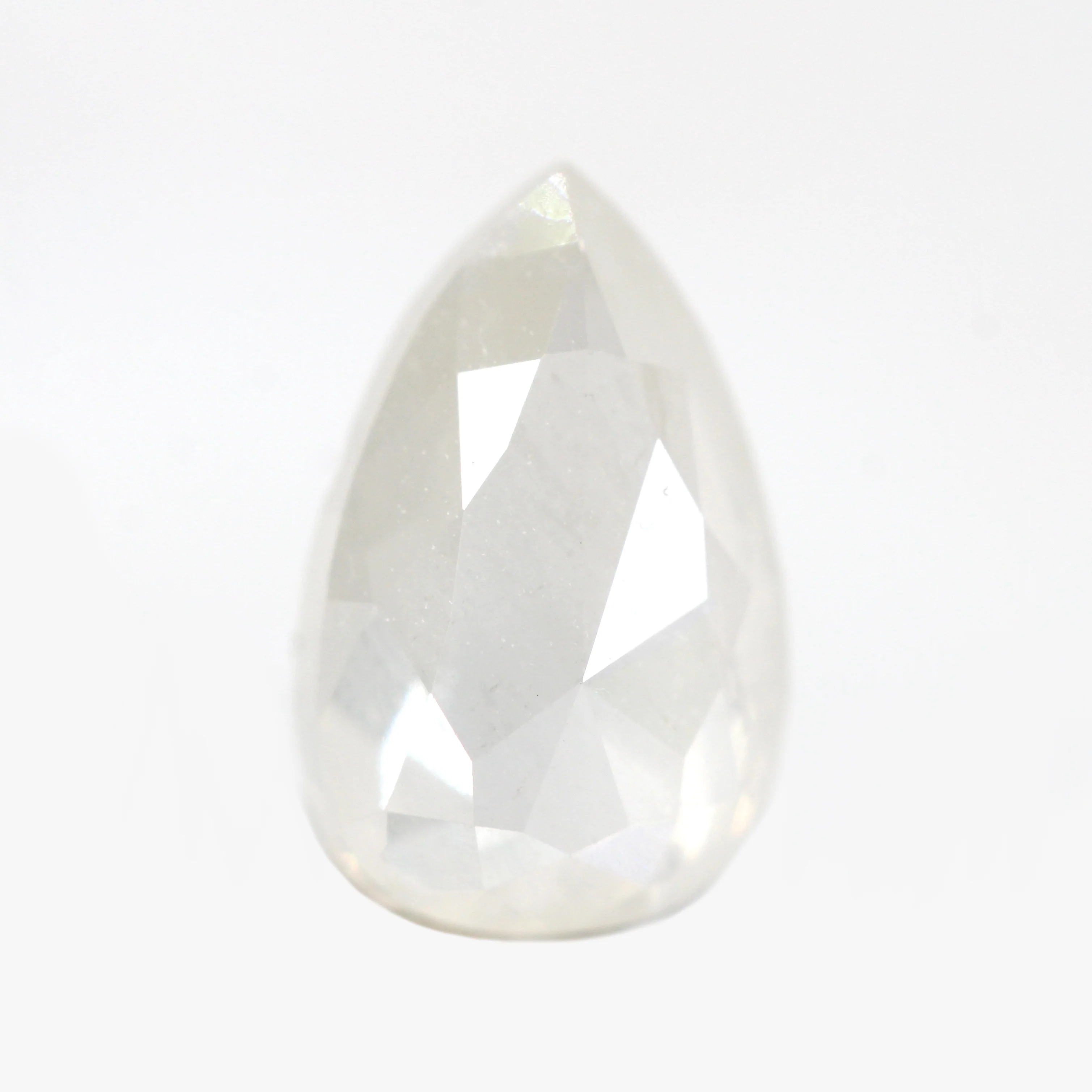 1.10 Carat Misty White Pear Salt and Pepper Diamond for Custom Work - Inventory Code MWP110 - Image 4