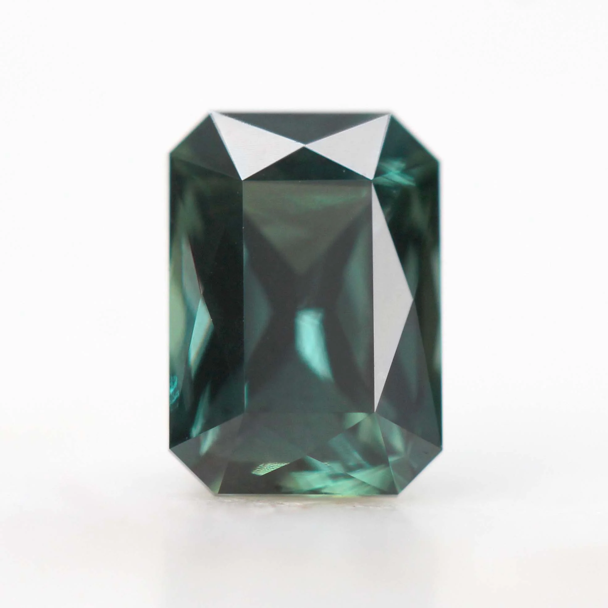 1.10 Carat Radiant Cut Green Sapphire for Custom Work - Inventory Code RGS110