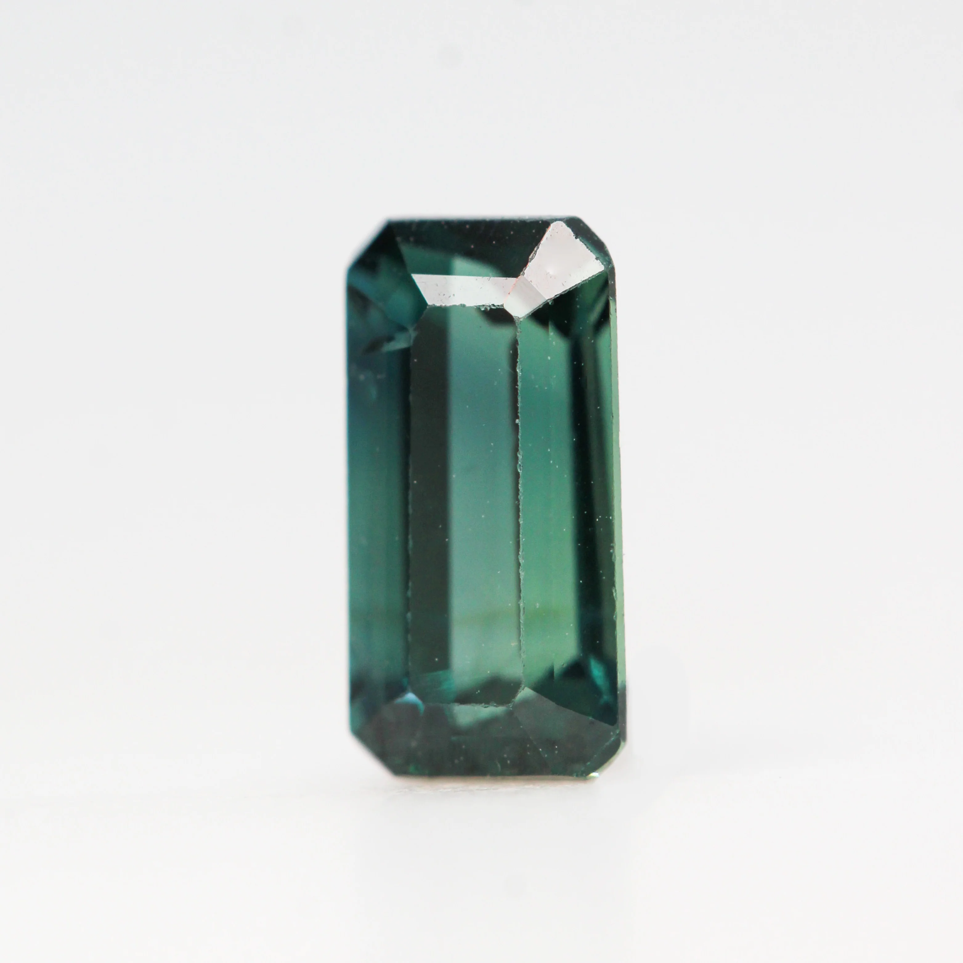 1.10 Carat Teal Emerald Cut Sapphire for Custom Work - Inventory Code TES110 - Image 3