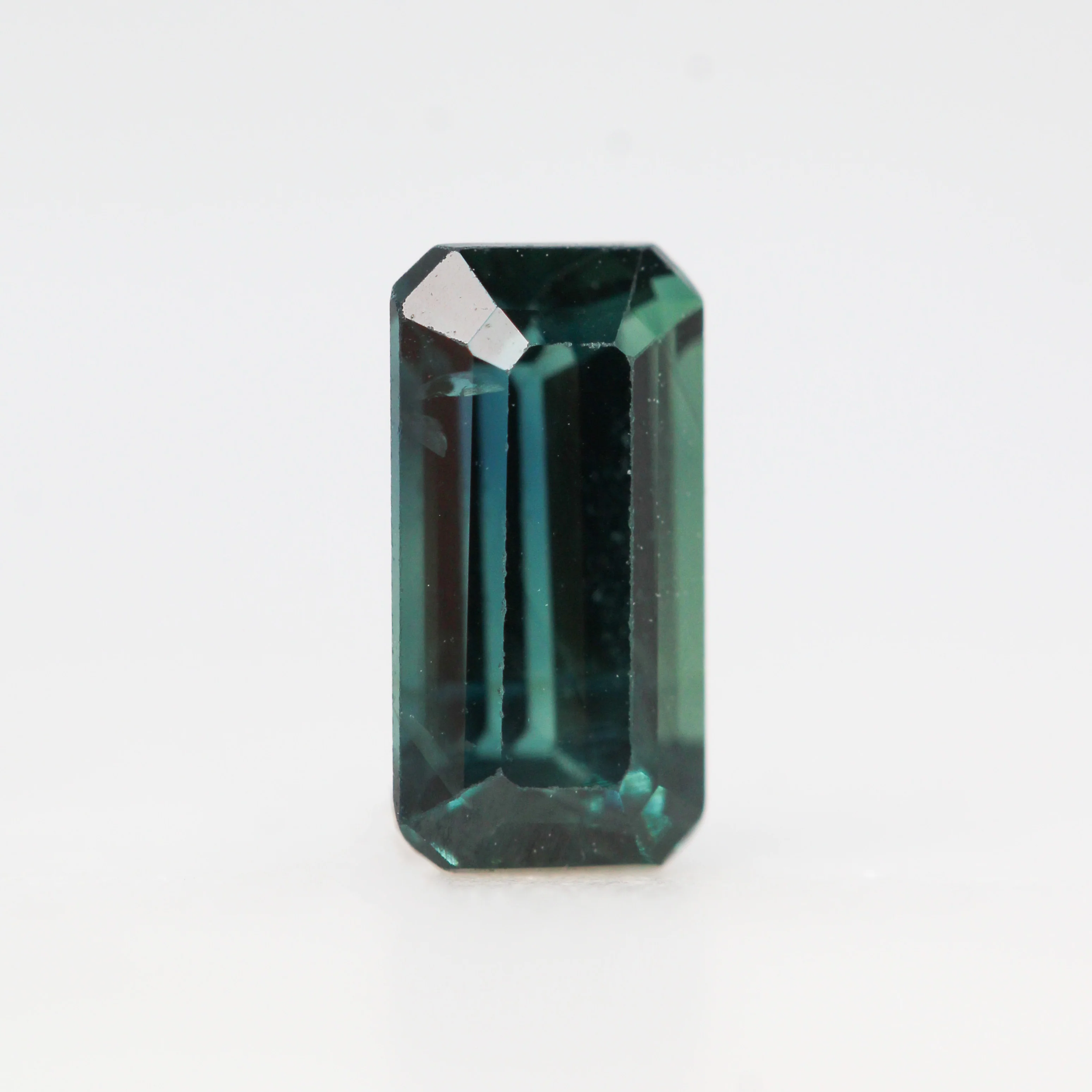 1.10 Carat Teal Emerald Cut Sapphire for Custom Work - Inventory Code TES110 - Image 4