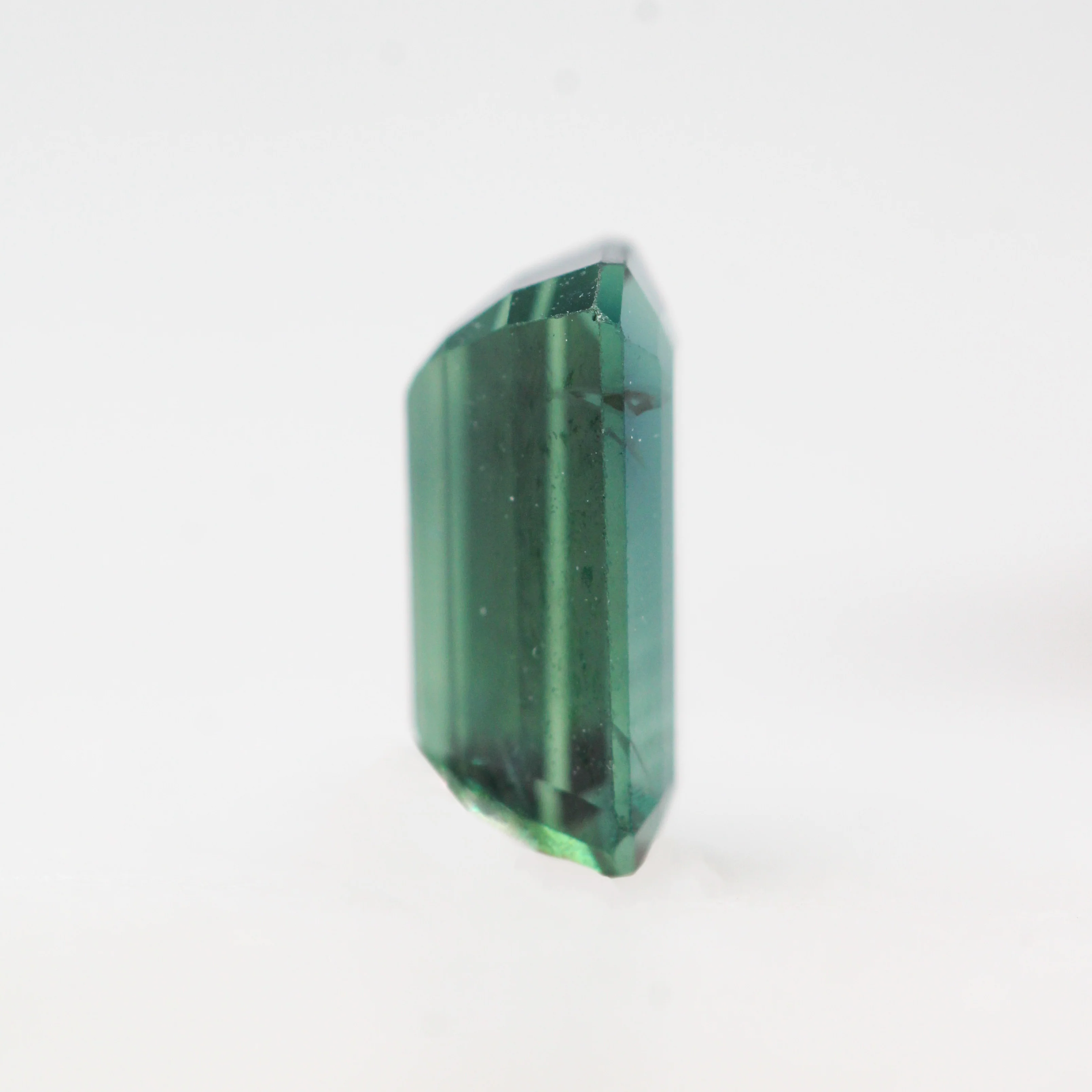 1.10 Carat Teal Emerald Cut Sapphire for Custom Work - Inventory Code TES110 - Image 5
