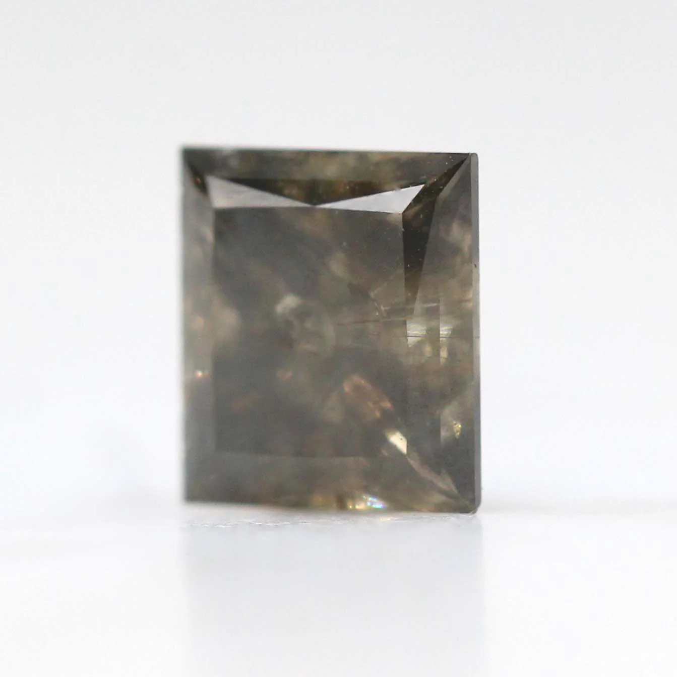 1.11 Carat Princess Cut Champagne Brown Salt and Pepper Diamond for Custom Work - Inventory Code SCBP111 - Image 3