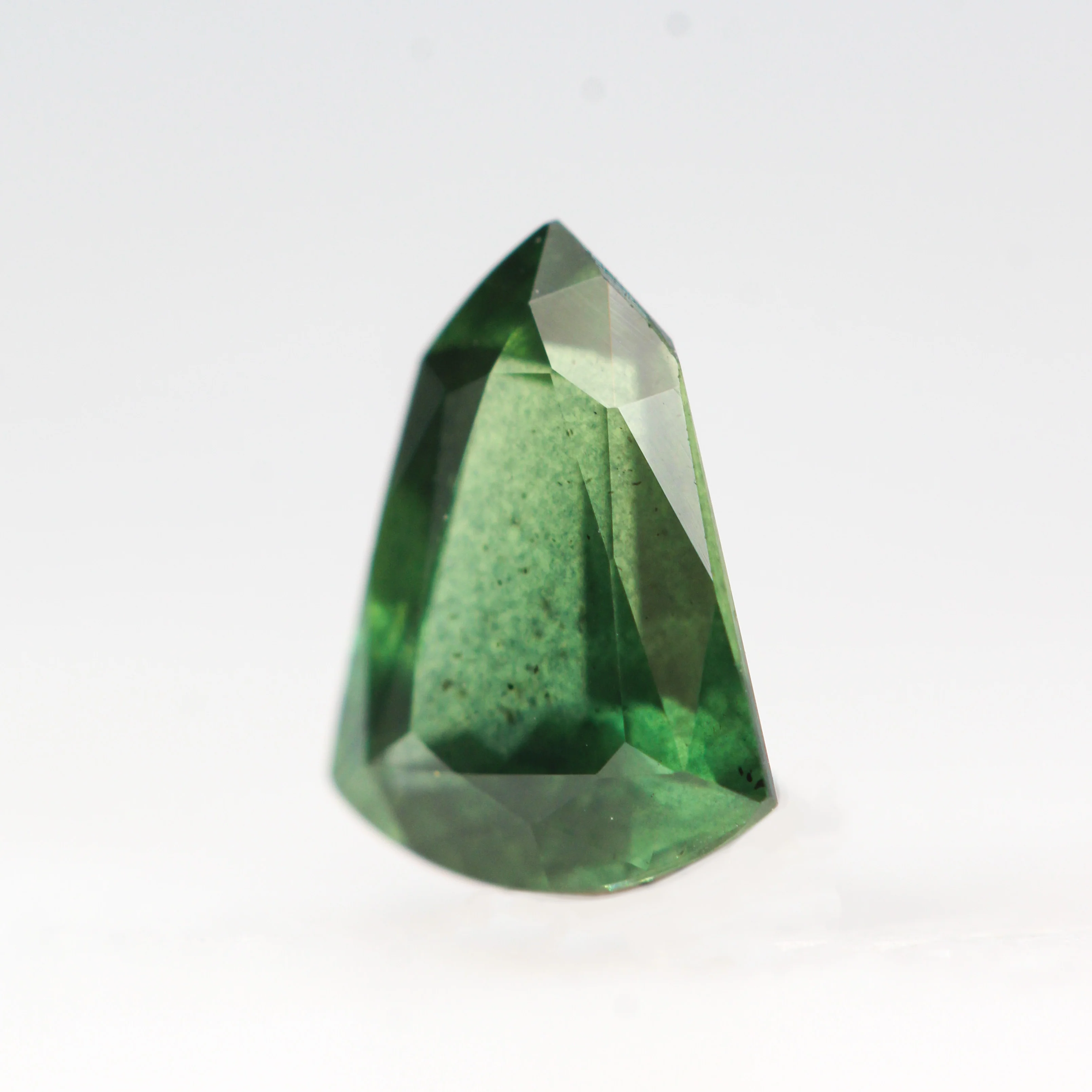 1.11 Carat Shield Cut Green Sapphire for Custom Work - Inventory Code GSS111 - Image 3