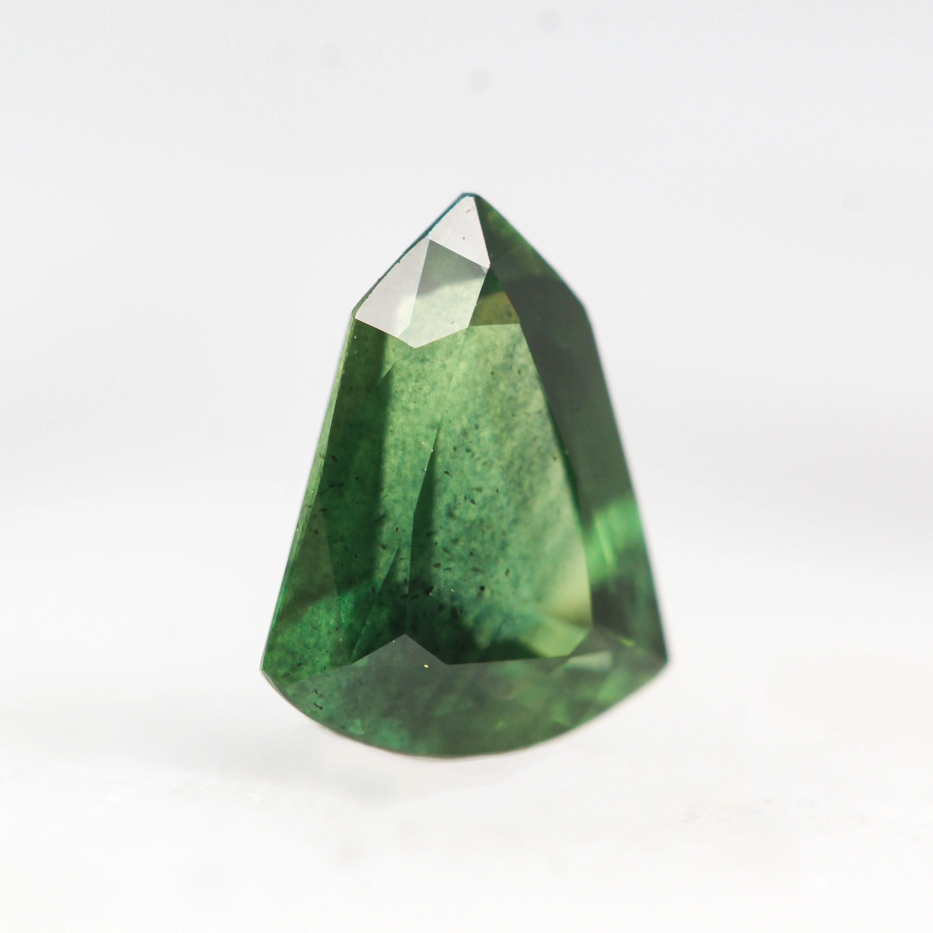 1.11 Carat Shield Cut Green Sapphire for Custom Work - Inventory Code GSS111 - Image 4