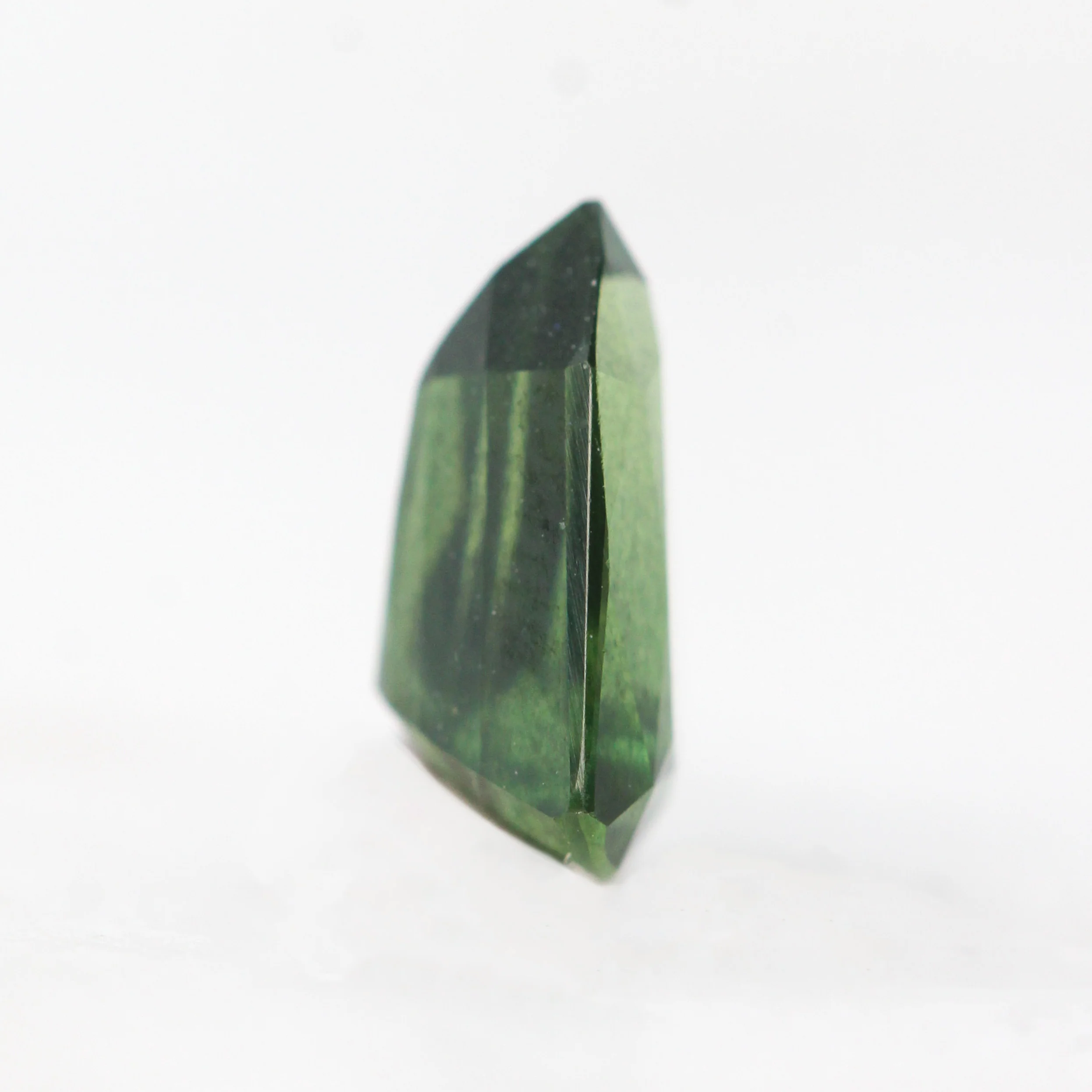 1.11 Carat Shield Cut Green Sapphire for Custom Work - Inventory Code GSS111 - Image 5