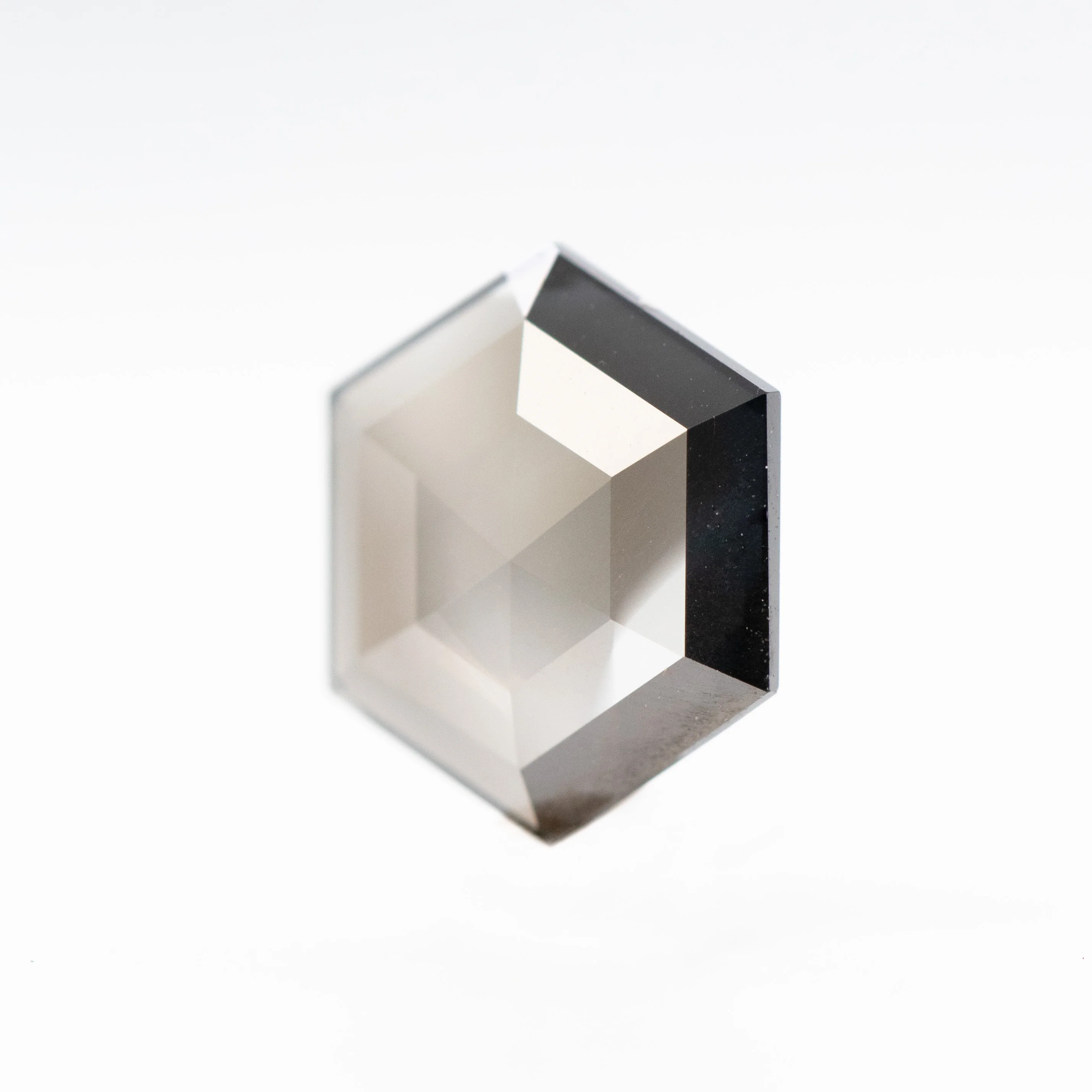 1.11 Carat Smoky Black Hexagon Salt and Pepper Diamond for Custom Work - Inventory Code SBH111 - Image 3