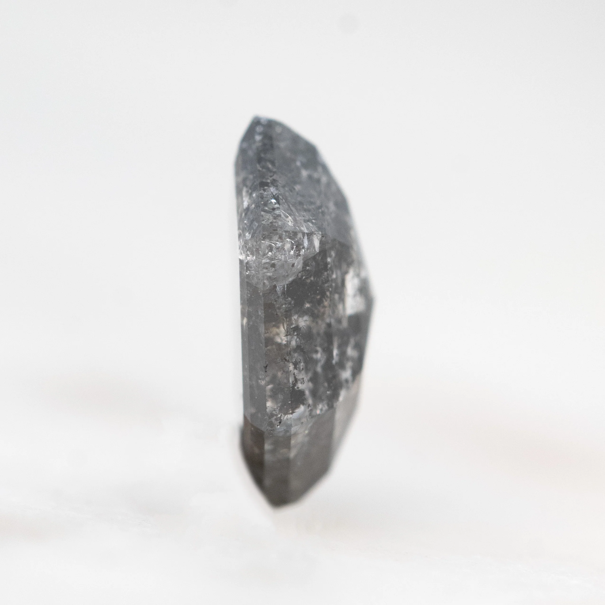 1.12 Carat Dark Gray Salt and Pepper Hexagon Diamond for Custom Work - Inventory Code DSH112 - Image 5