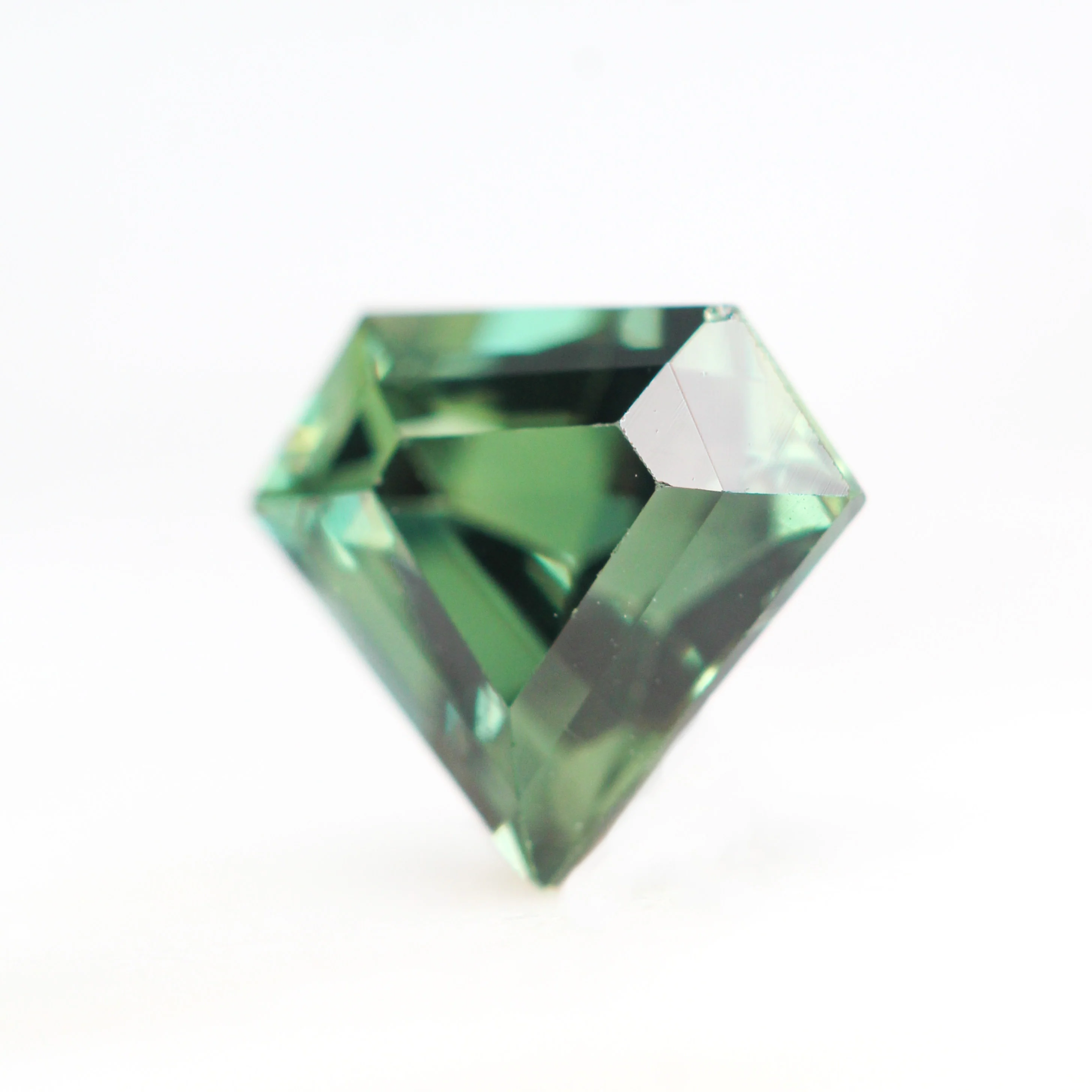 1.12 Carat Green Shield Cut Sapphire for Custom Work - Inventory Code GSS112 - Image 3