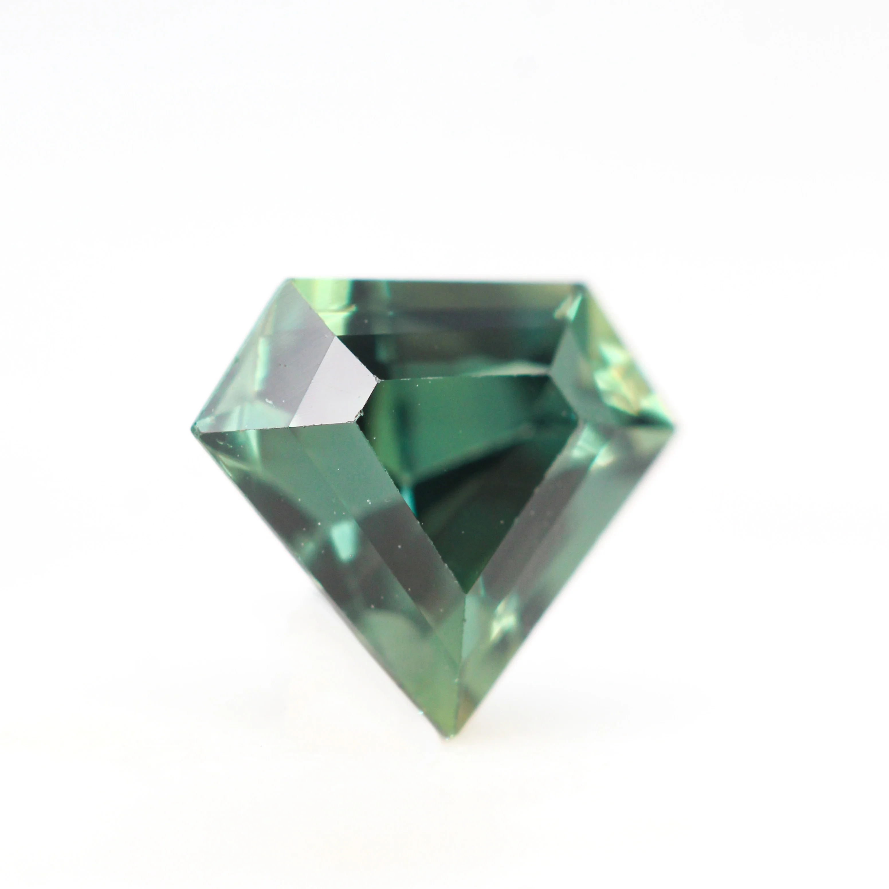 1.12 Carat Green Shield Cut Sapphire for Custom Work - Inventory Code GSS112 - Image 4