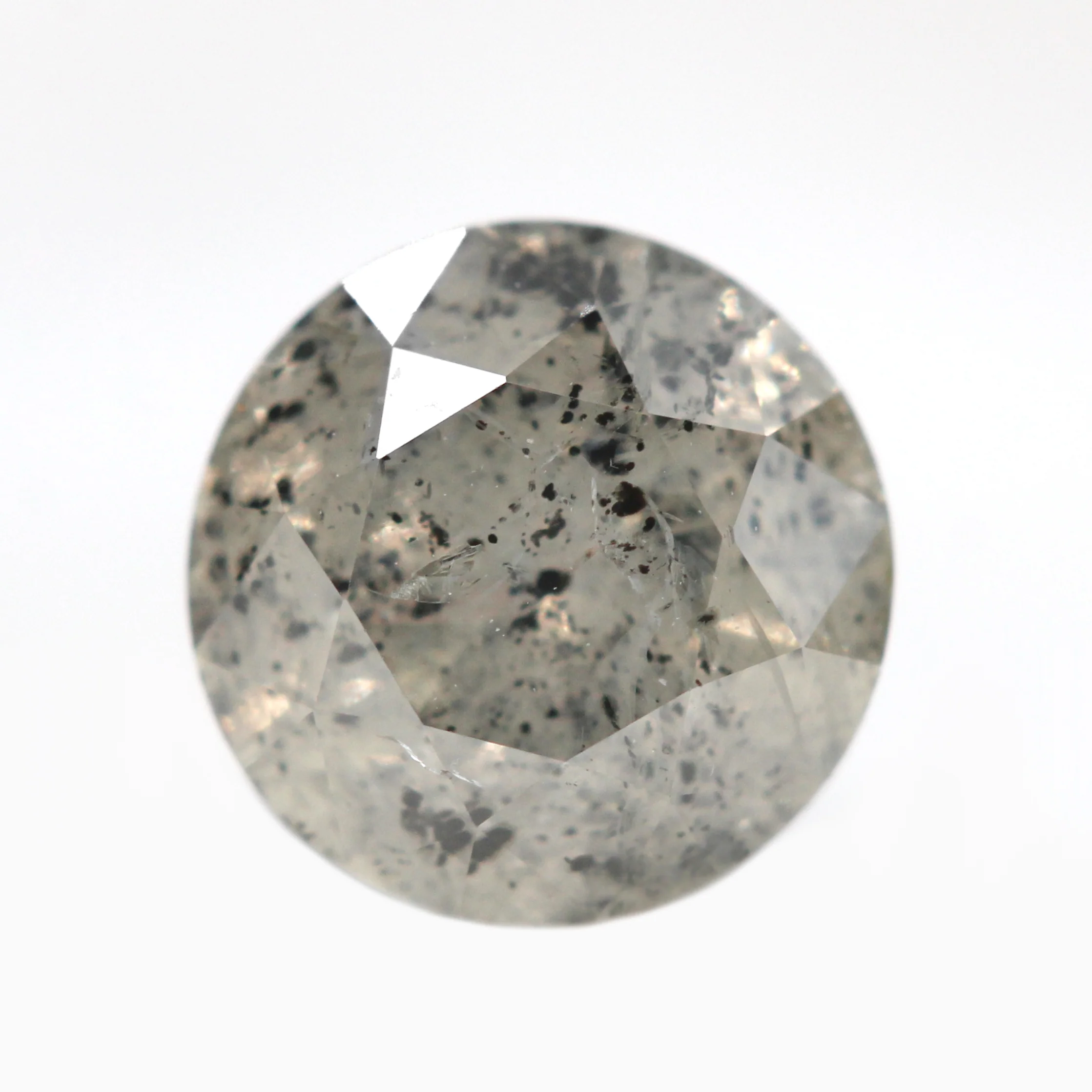 1.12 Carat Round Gray Salt and Pepper Diamond for Custom Work - Inventory Code SGR112