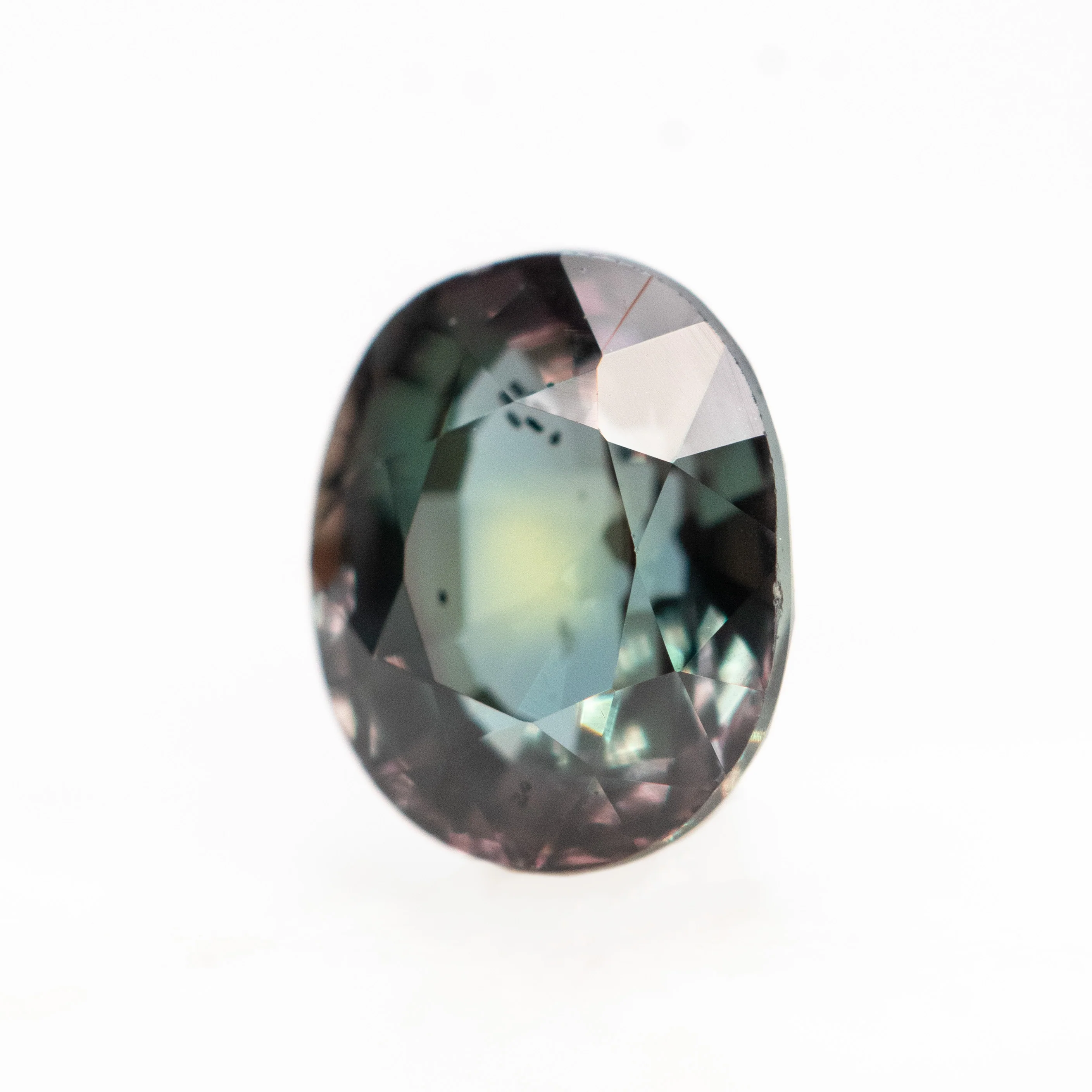 1.14 Carat Bicolor Purple and Teal Oval Sapphire for Custom Work - Inventory Code PTOS114 - Image 3