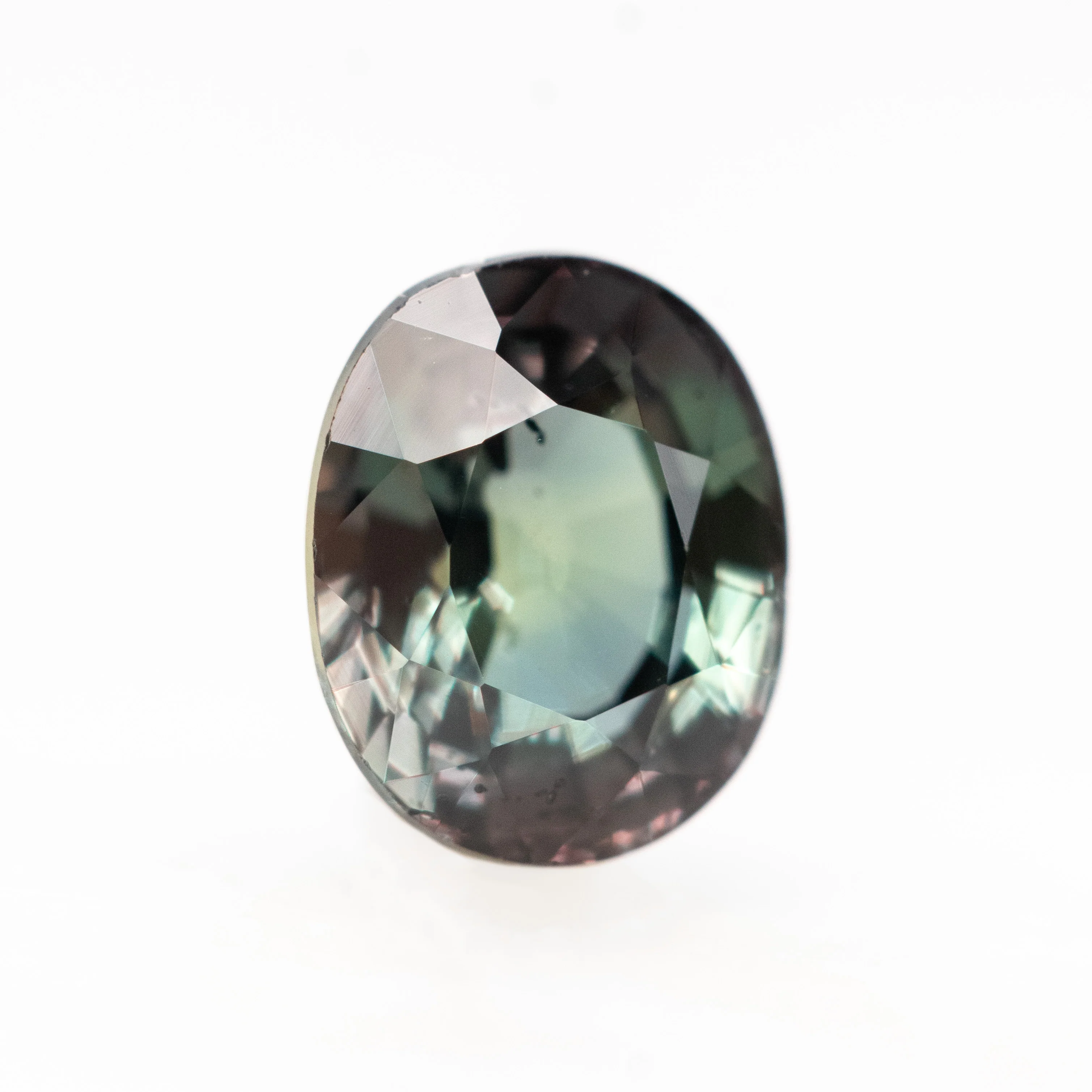 1.14 Carat Bicolor Purple and Teal Oval Sapphire for Custom Work - Inventory Code PTOS114 - Image 4