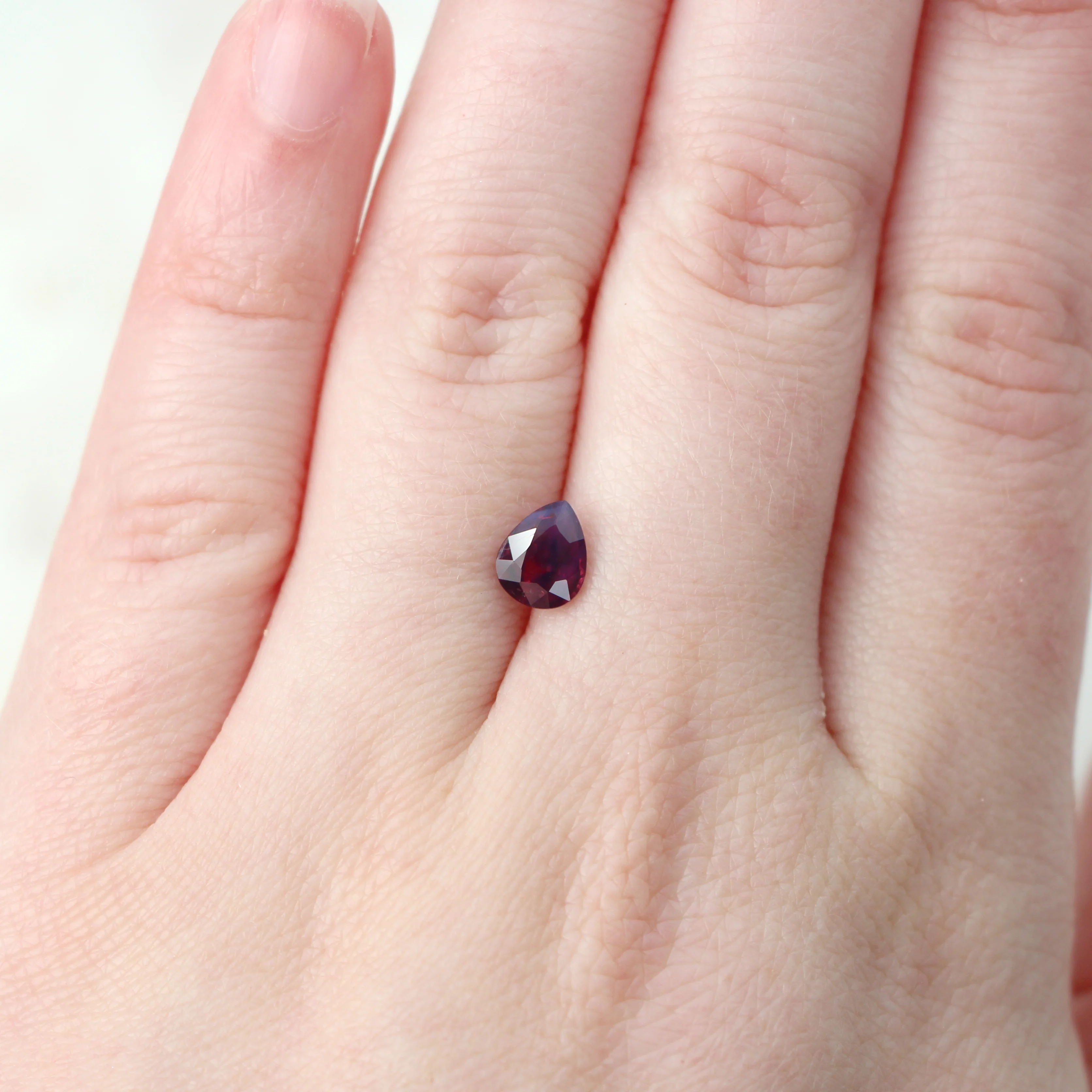 1.14 Carat Purple Pear Madagascar Sapphire for Custom Work - Inventory Code PPS114 - Image 2