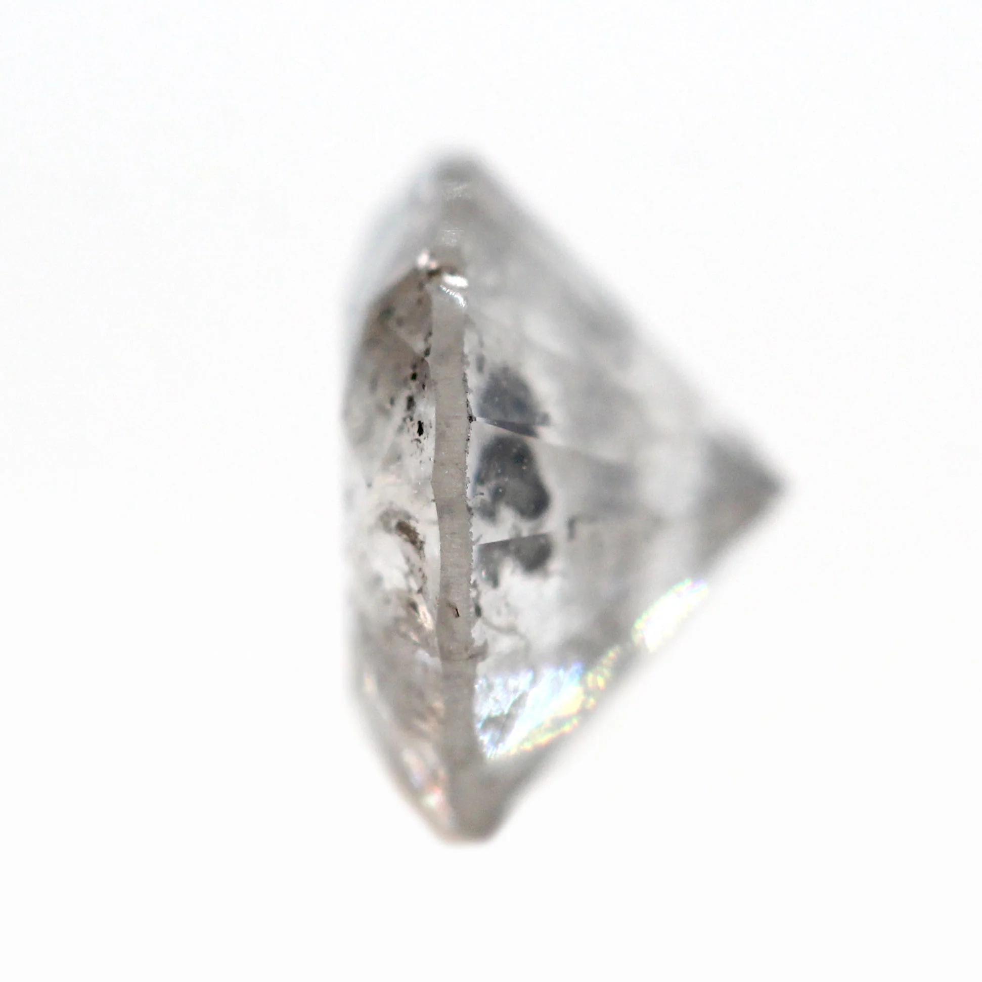 1.14 Carat Round Stormy Gray Salt and Pepper Diamond for Custom Work - Inventory Code SGR114 - Image 5