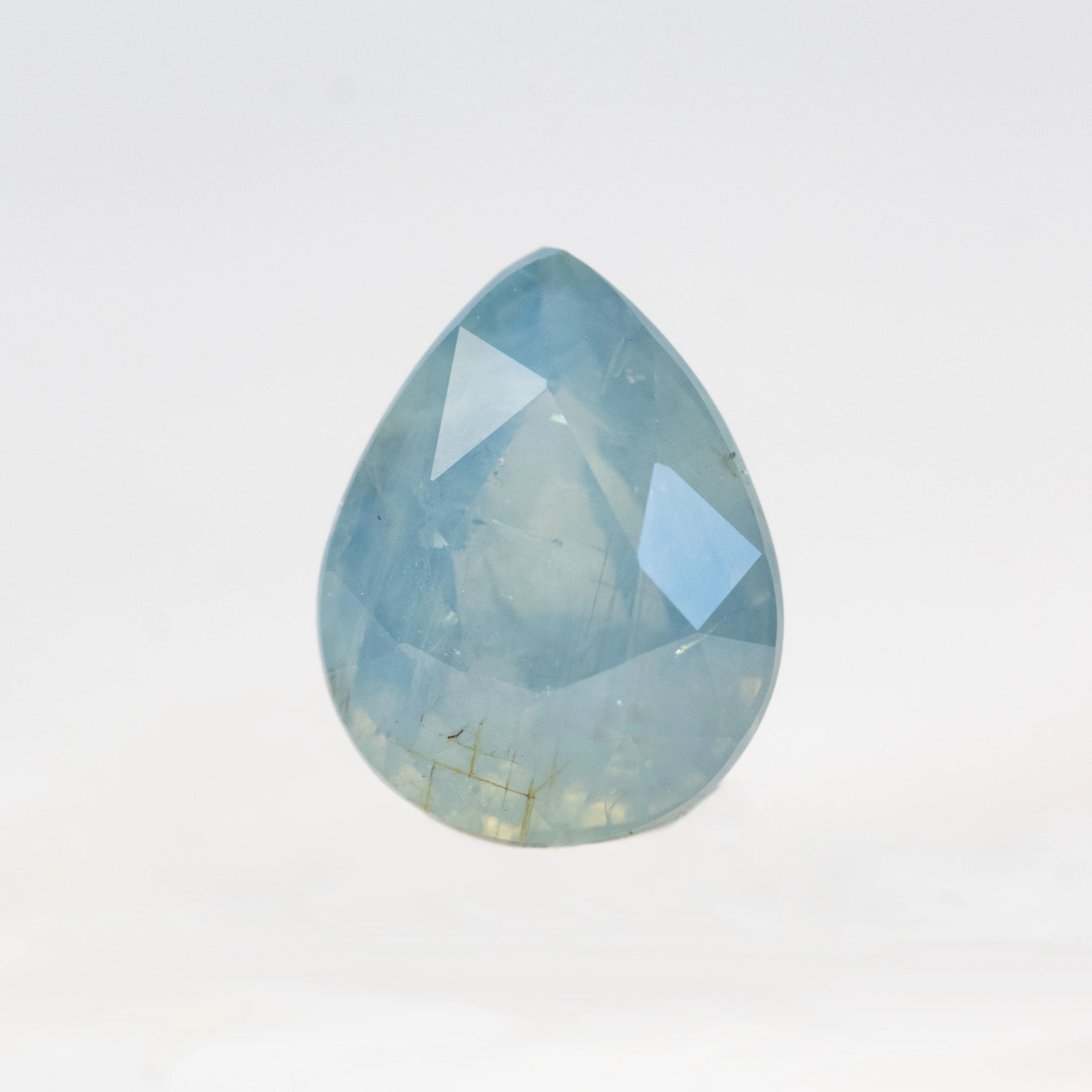 1.16 Carat Light Blue Opalescent Pear Sapphire for Custom Work - Inventory Code LBPS116