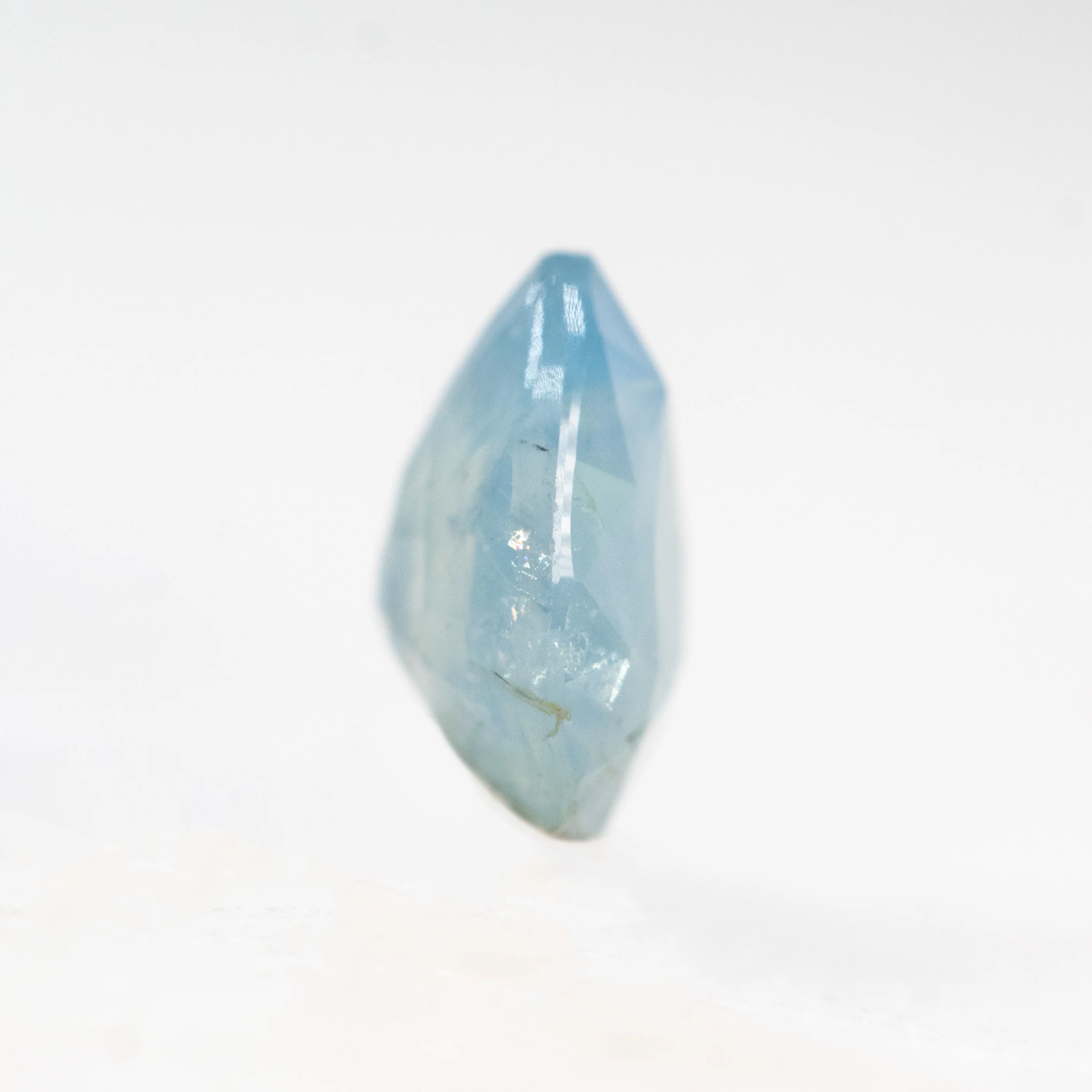 1.16 Carat Light Blue Opalescent Pear Sapphire for Custom Work - Inventory Code LBPS116 - Image 5