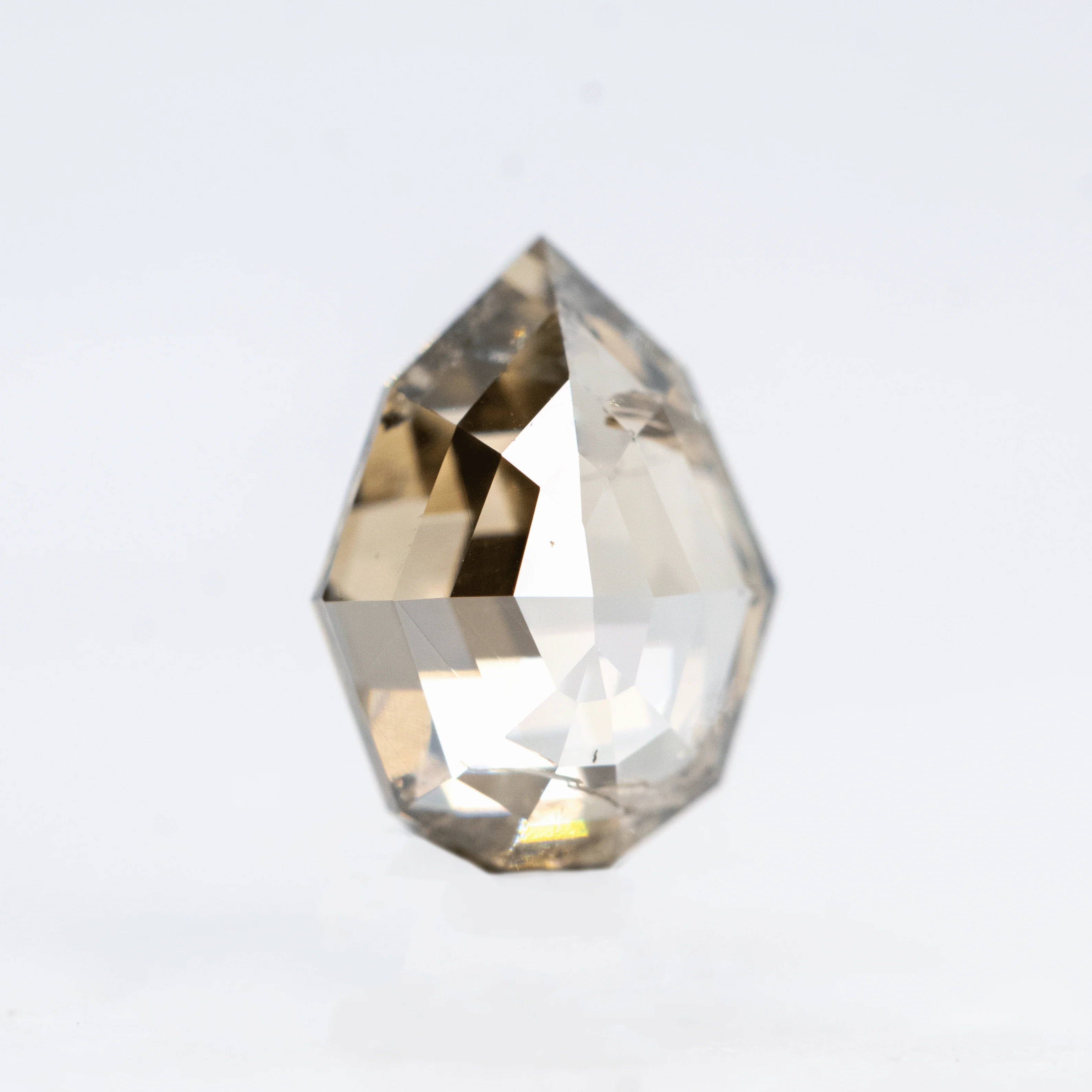 1.17 Carat Champagne Geometric Pear Salt and Pepper Diamond for Custom Work - Inventory Code CCGP117 - Image 4