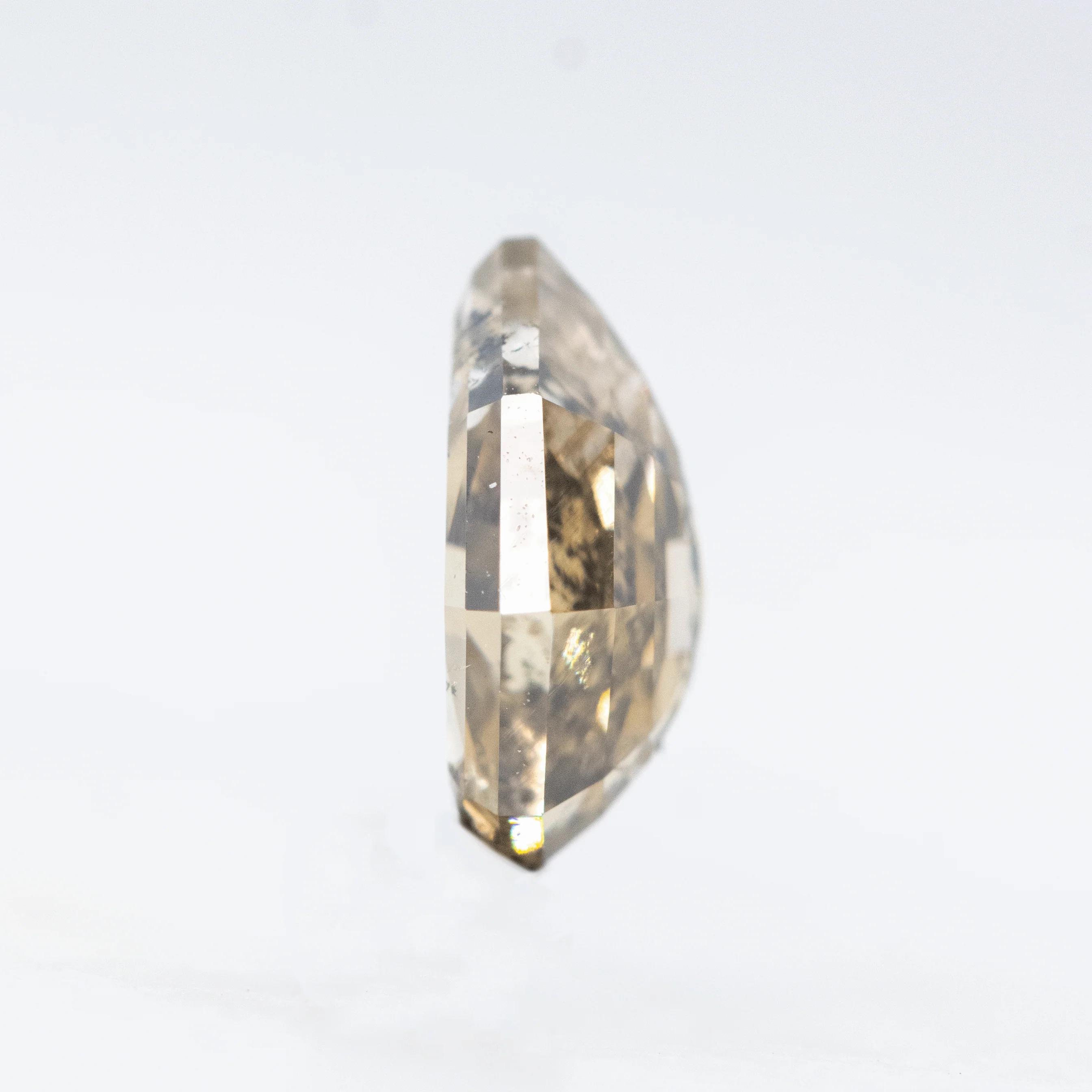 1.17 Carat Champagne Geometric Pear Salt and Pepper Diamond for Custom Work - Inventory Code CCGP117 - Image 5