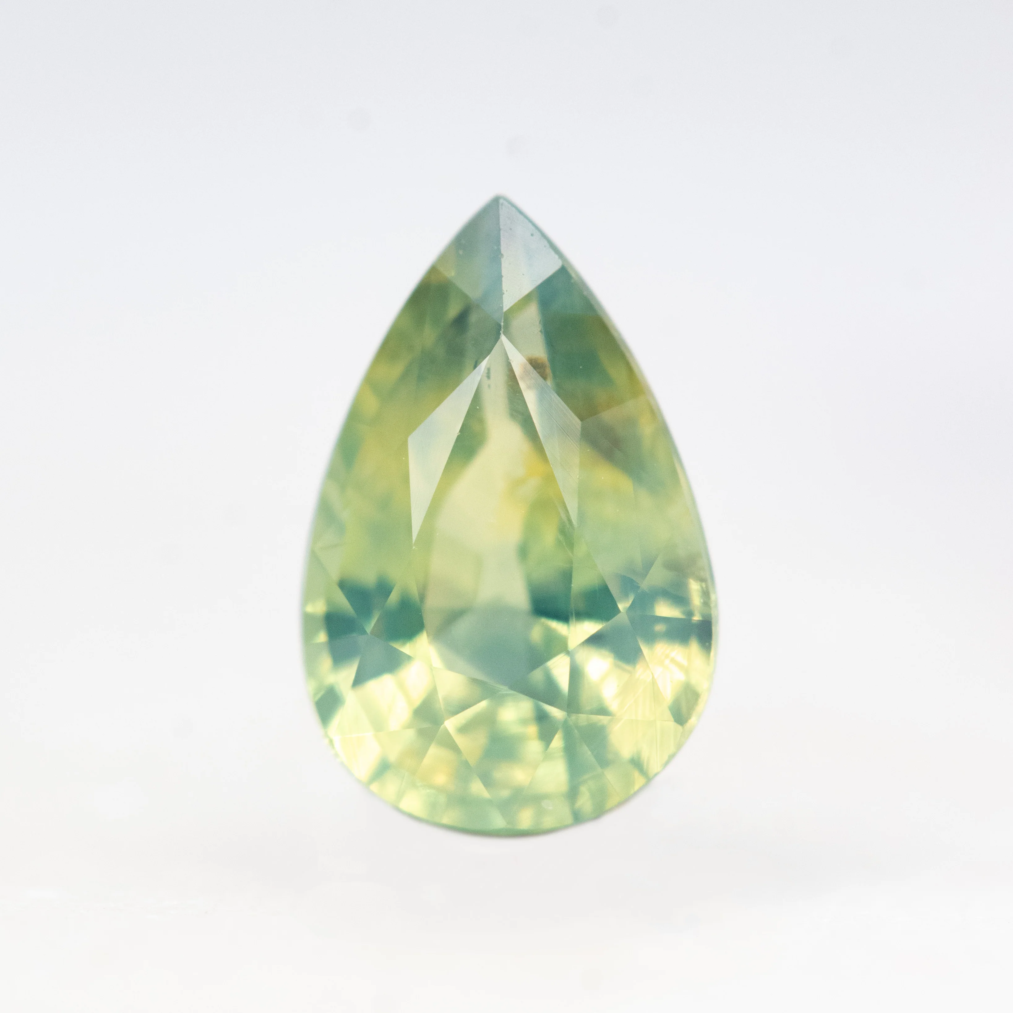 1.18 Carat Light Green Pear Sapphire for Custom Work - Inventory Code LGPS118