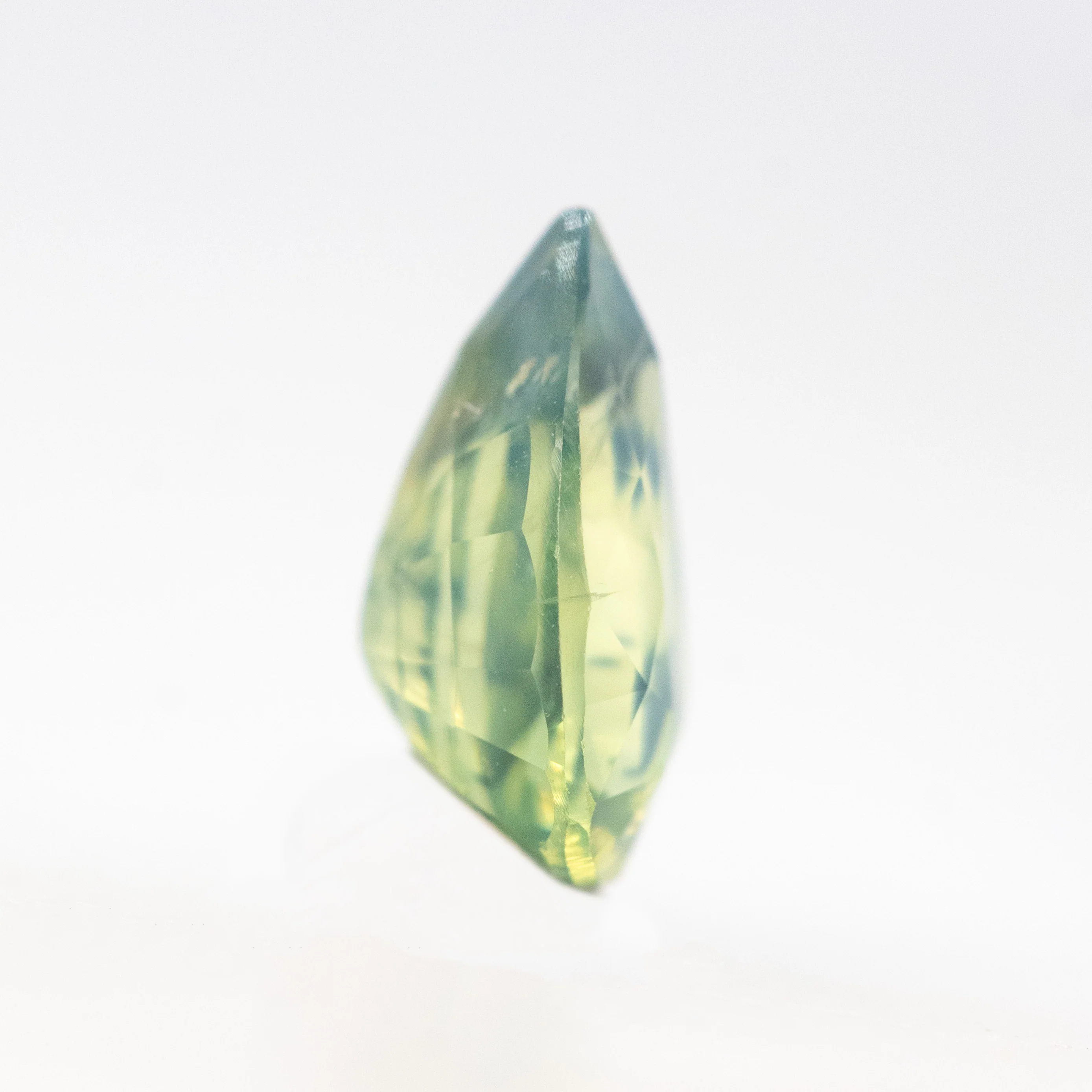 1.18 Carat Light Green Pear Sapphire for Custom Work - Inventory Code LGPS118 - Image 5