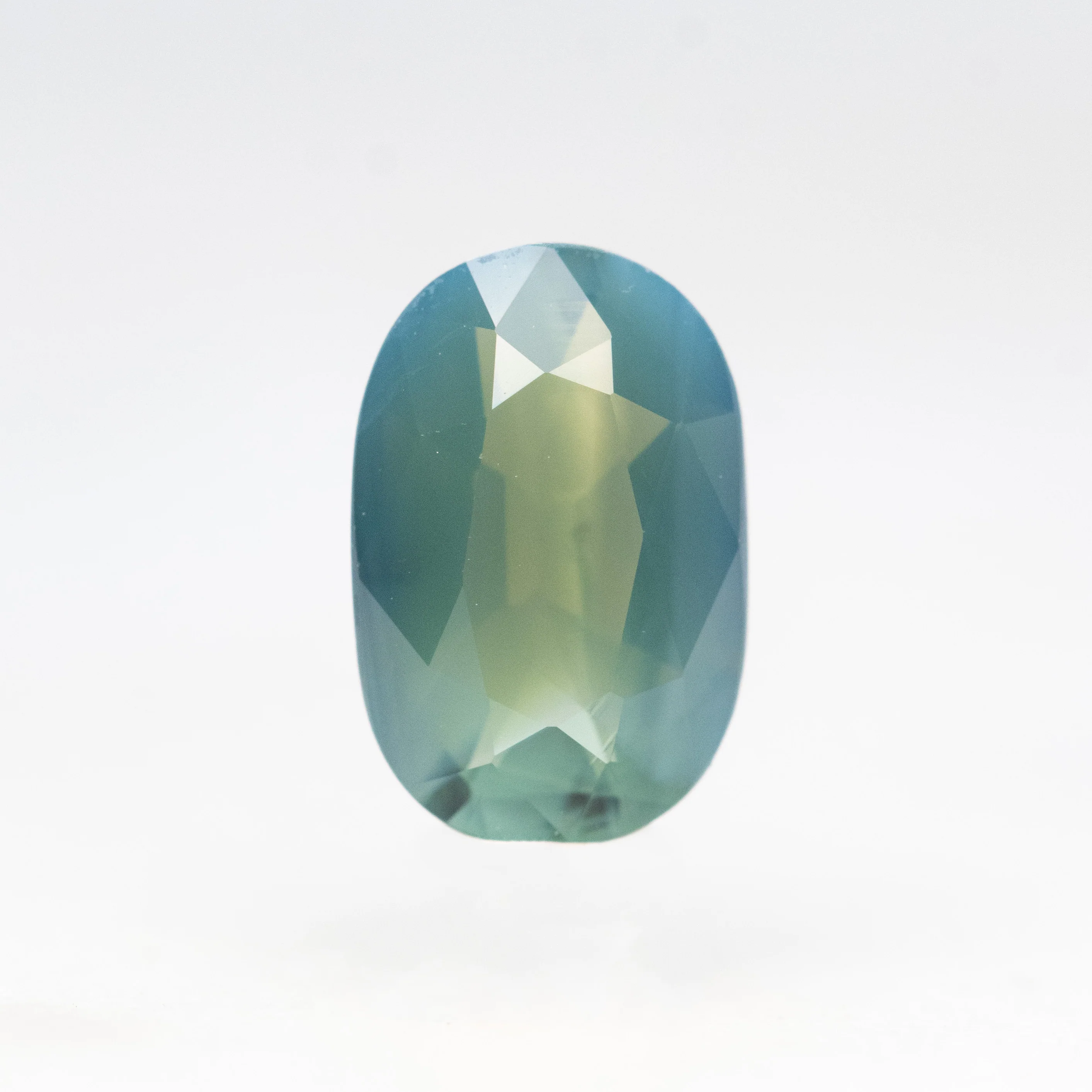 1.18 Carat Misty Teal Elongated Oval Sapphire for Custom Work - Inventory Code BCOS118