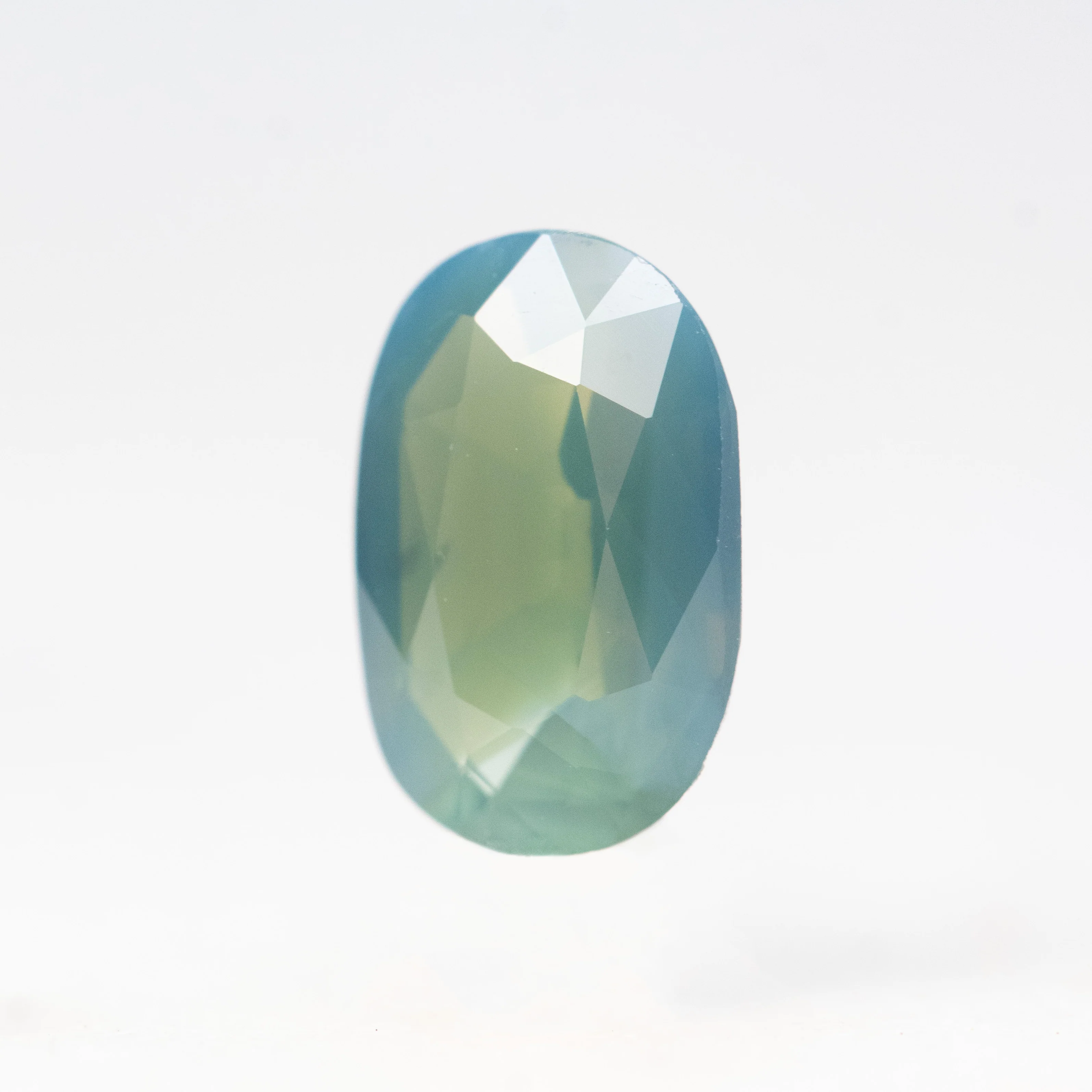 1.18 Carat Misty Teal Elongated Oval Sapphire for Custom Work - Inventory Code BCOS118 - Image 3