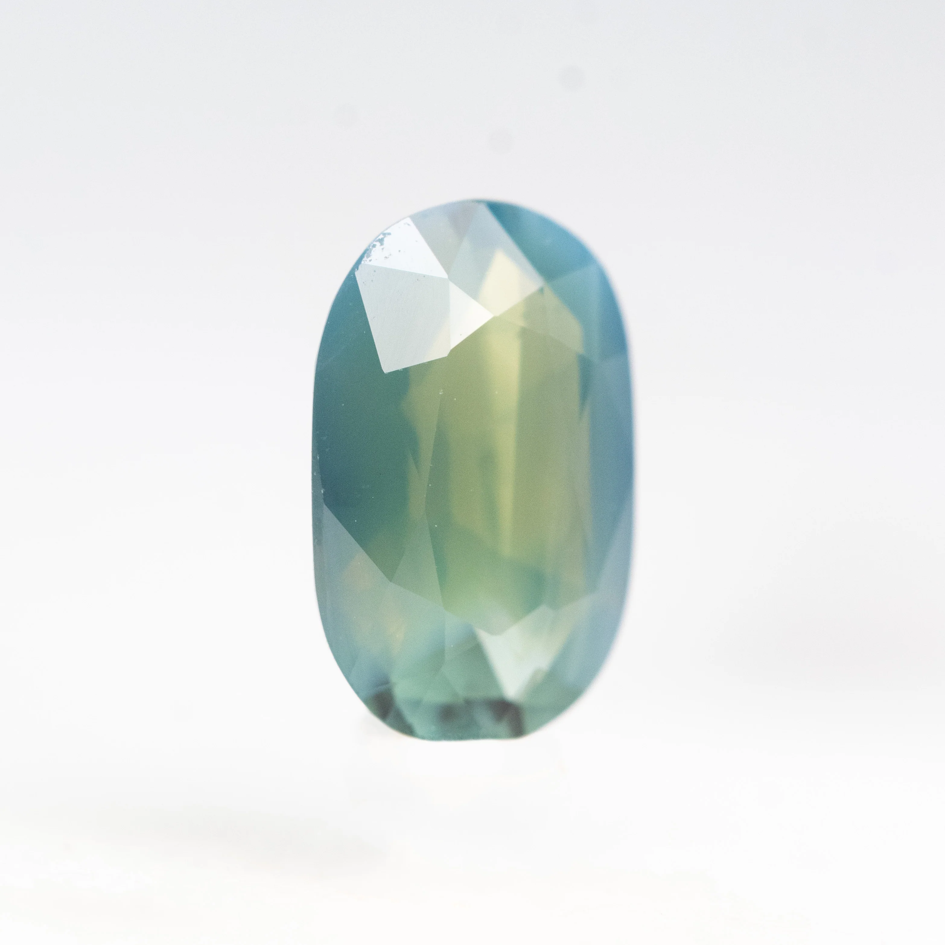 1.18 Carat Misty Teal Elongated Oval Sapphire for Custom Work - Inventory Code BCOS118 - Image 4